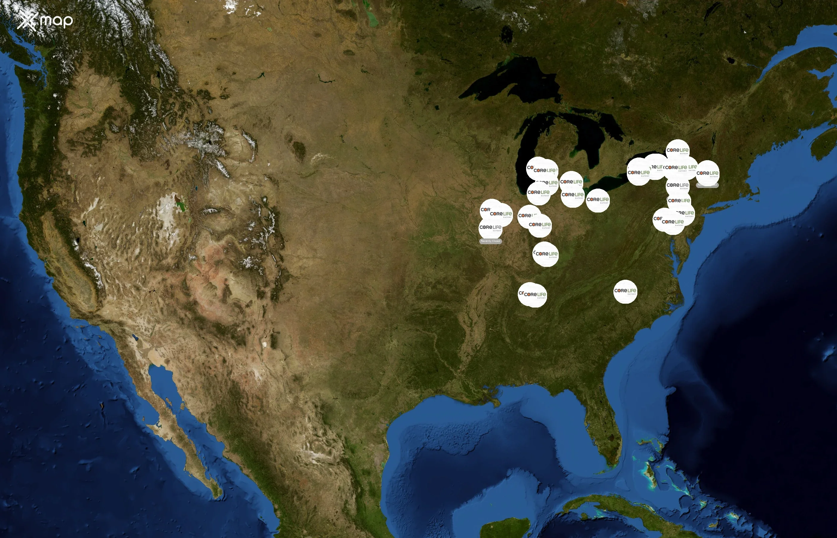 CoreLife Eatery state distribution