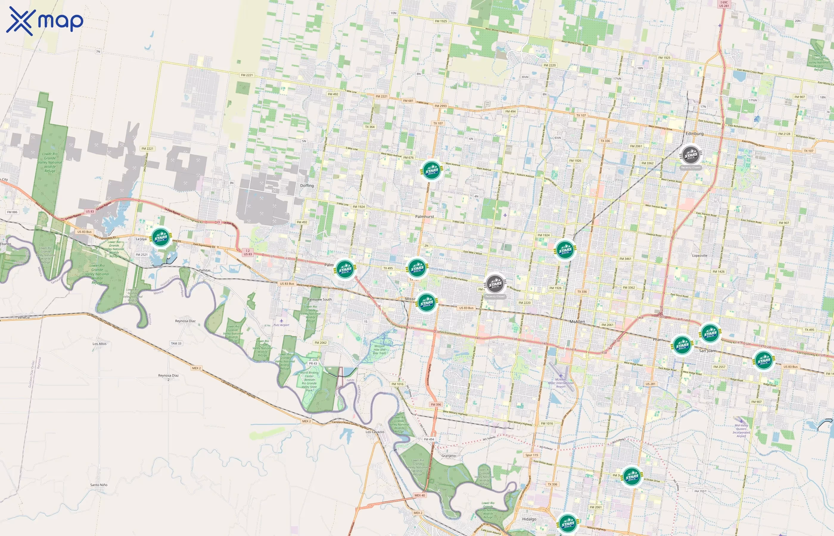 Stars Drive-In area coverage