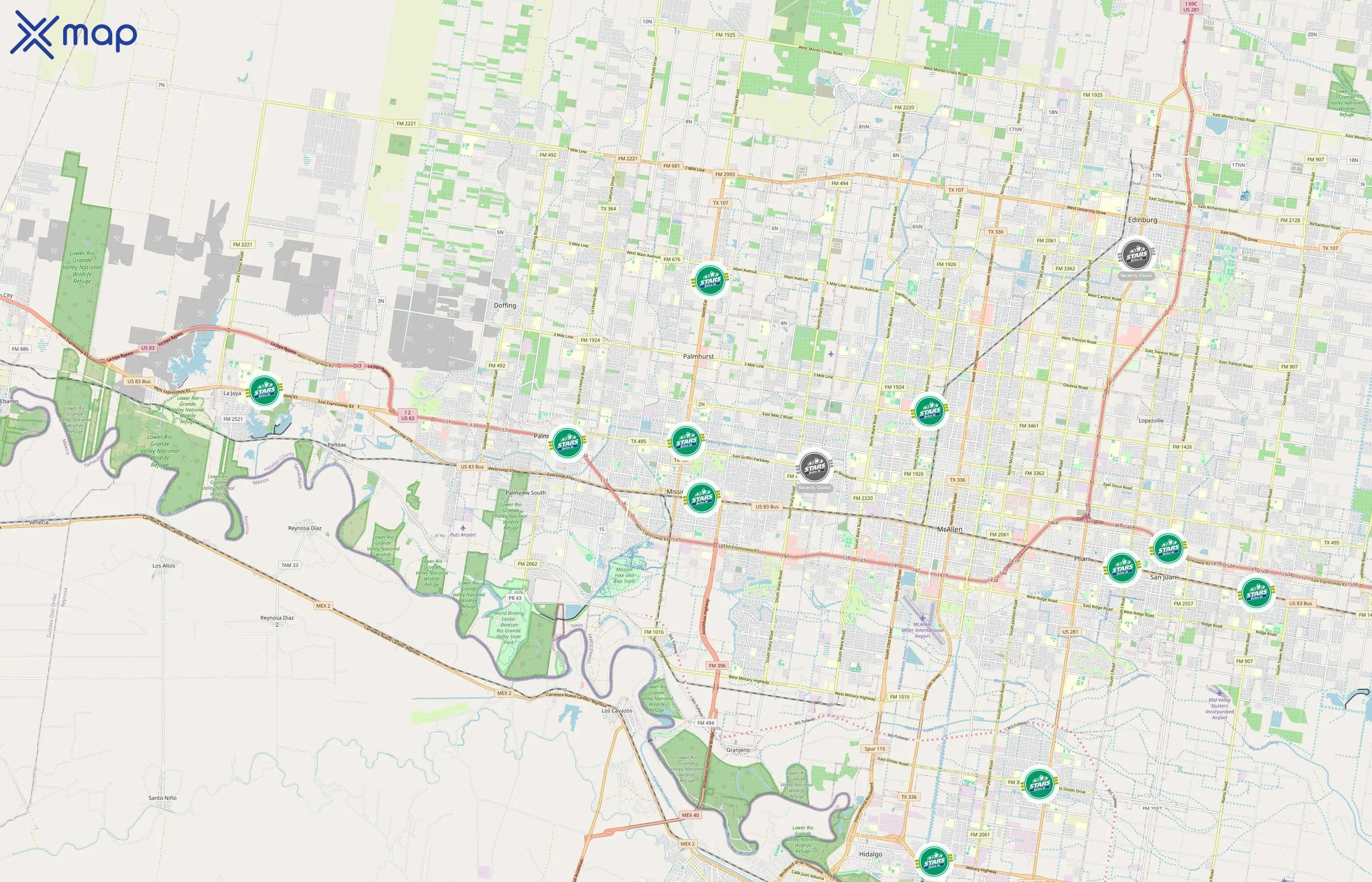 Stars Drive-In area coverage