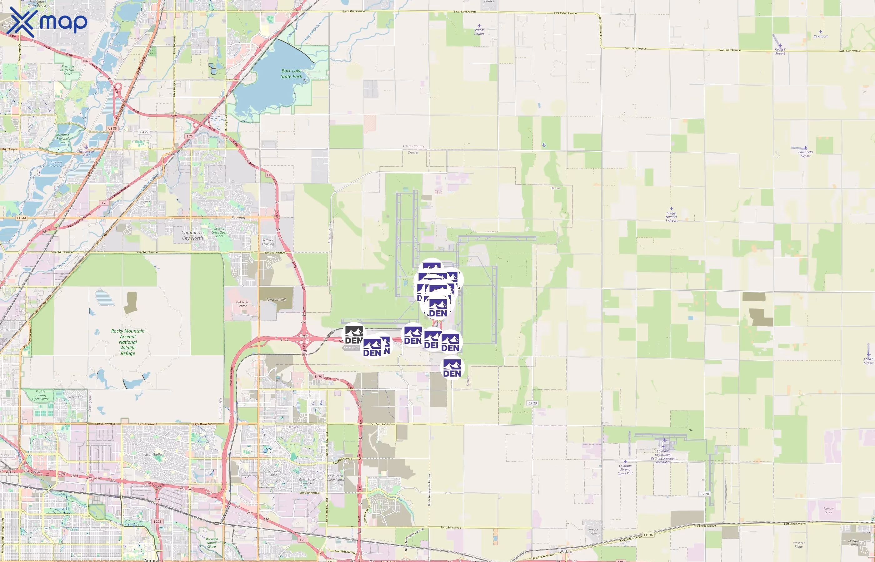 Denver International Airport area coverage