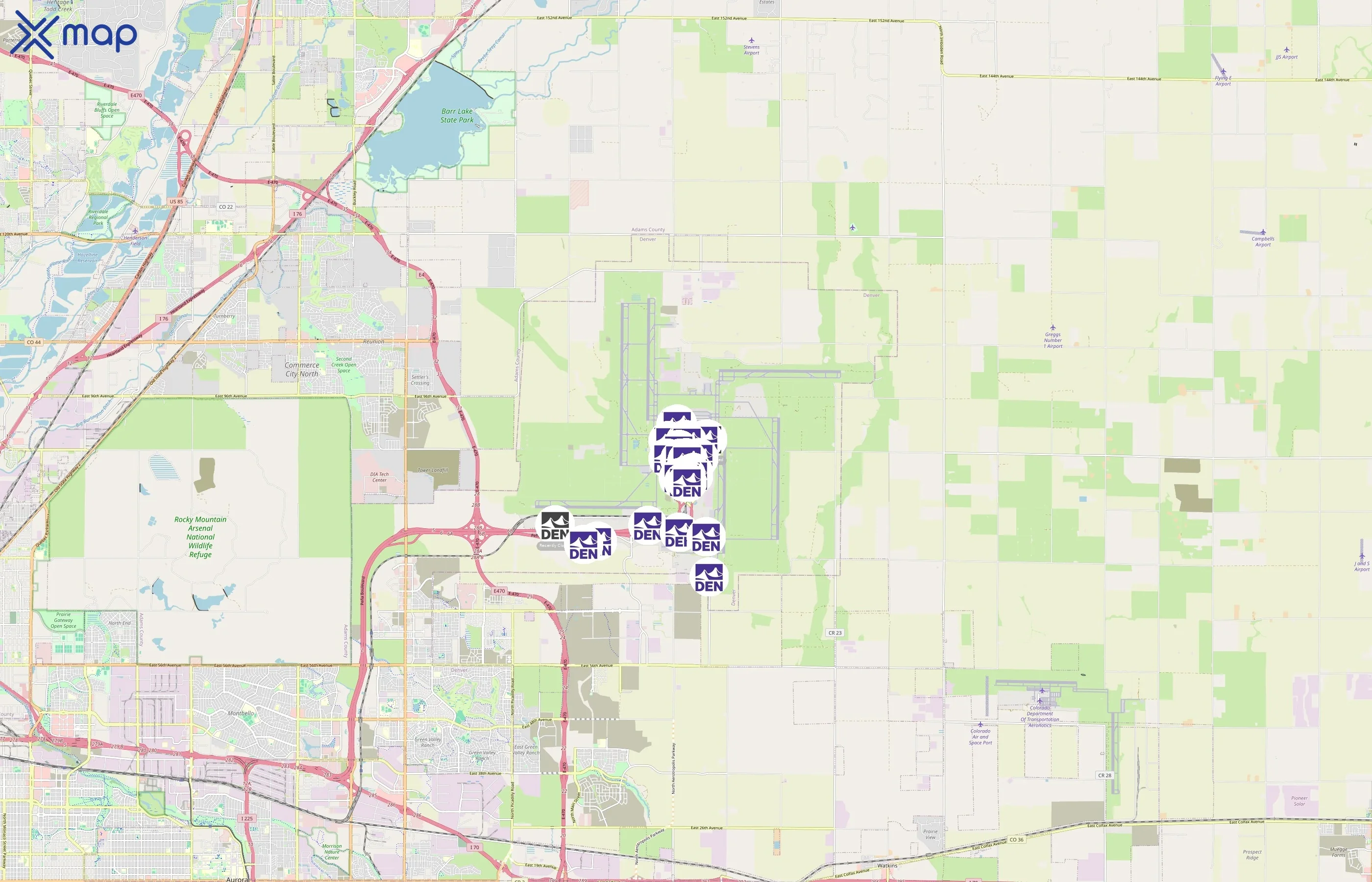 Denver International Airport area coverage