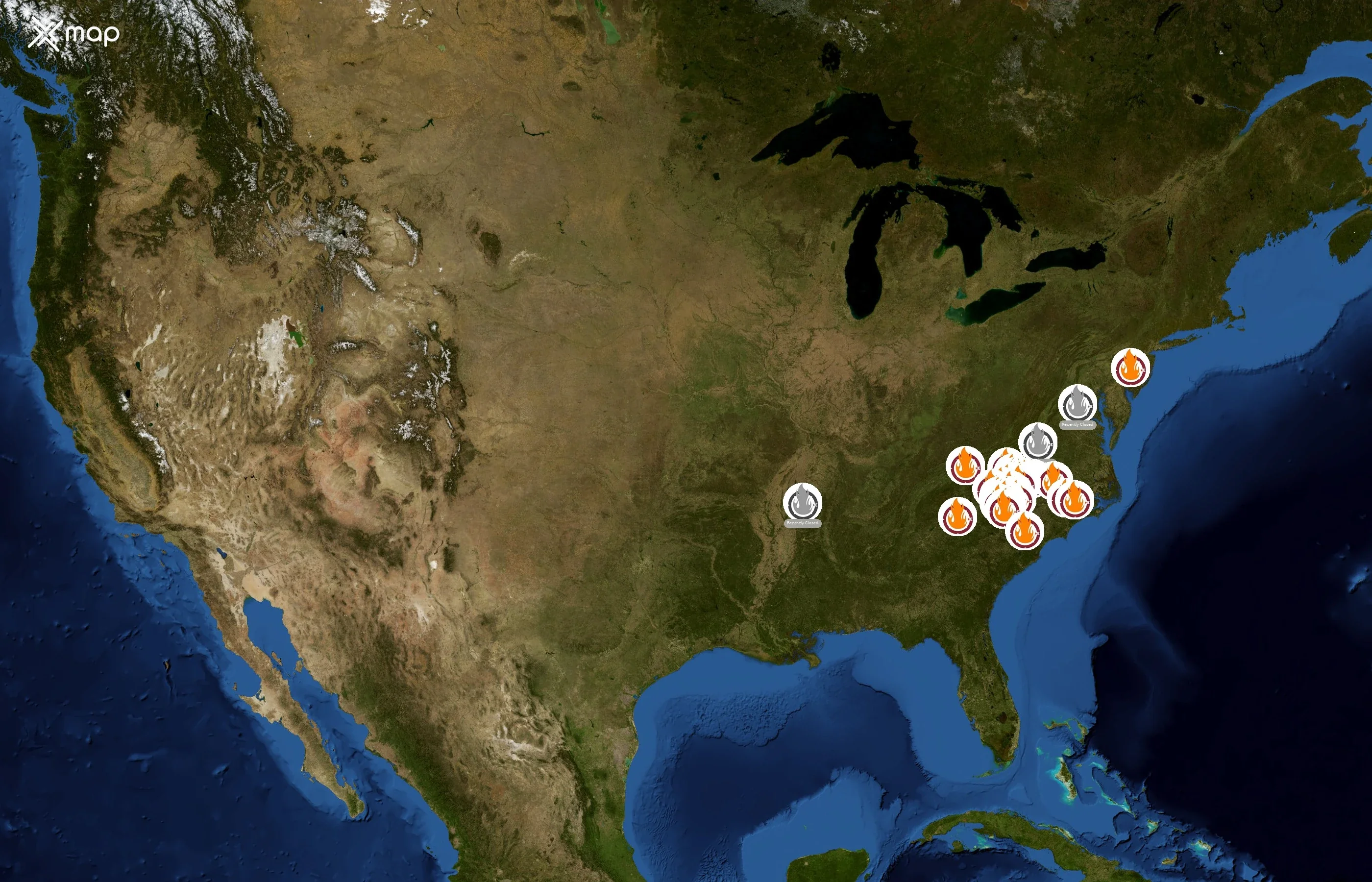 East Coast Wings + Grill state distribution