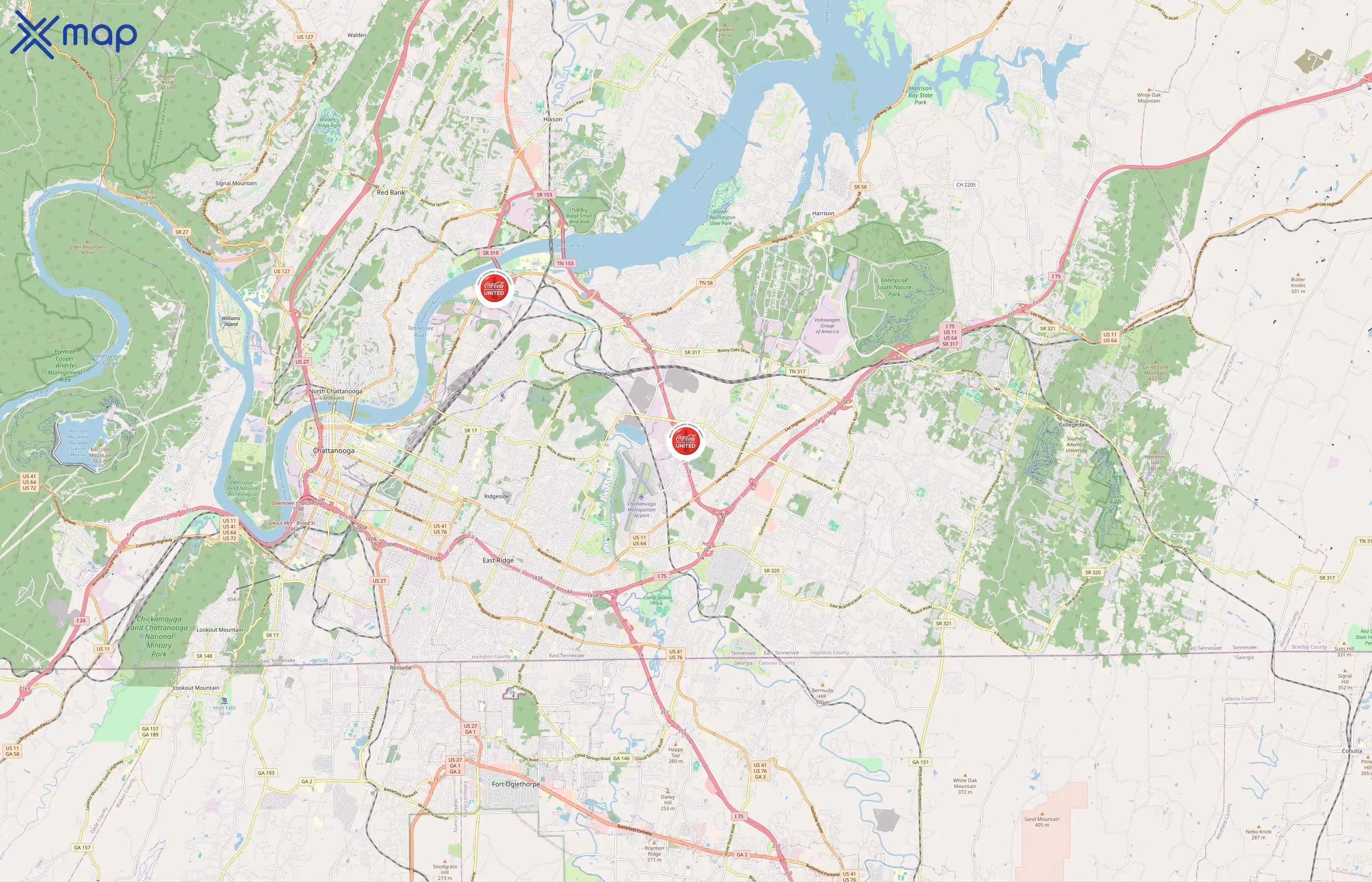 Coca-Cola UNITED area coverage