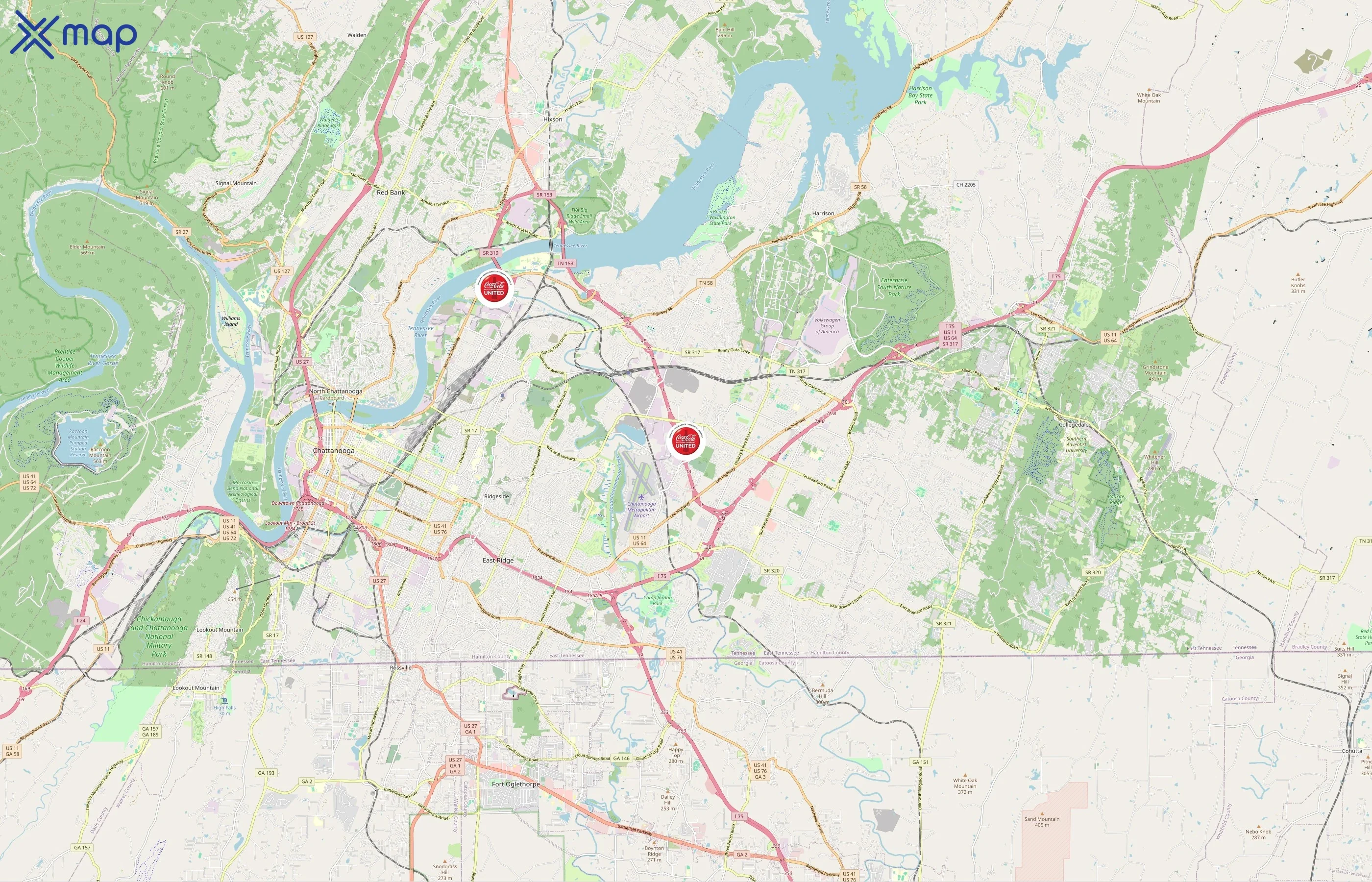 Coca-Cola UNITED area coverage