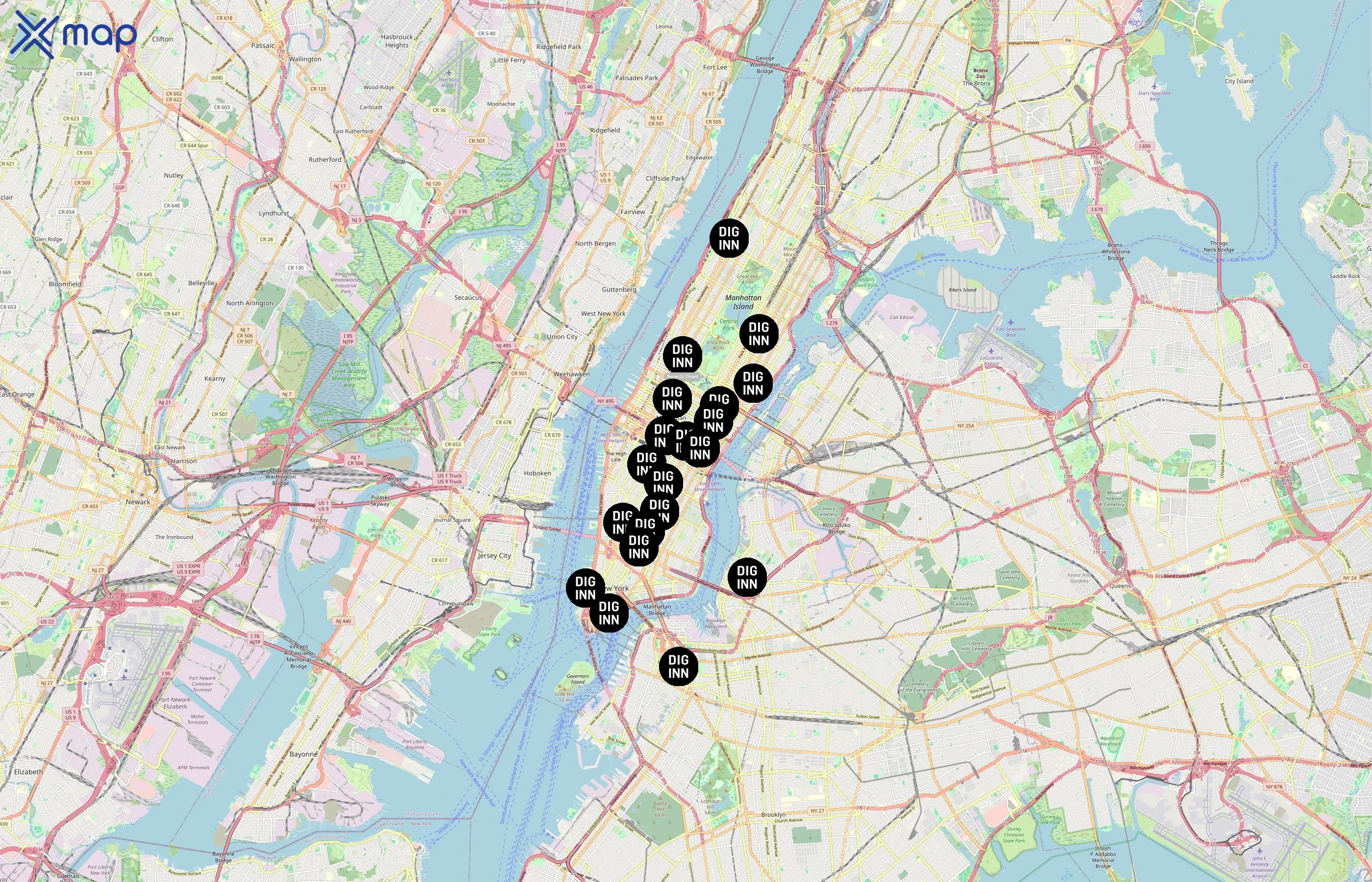 Dig Inn area coverage