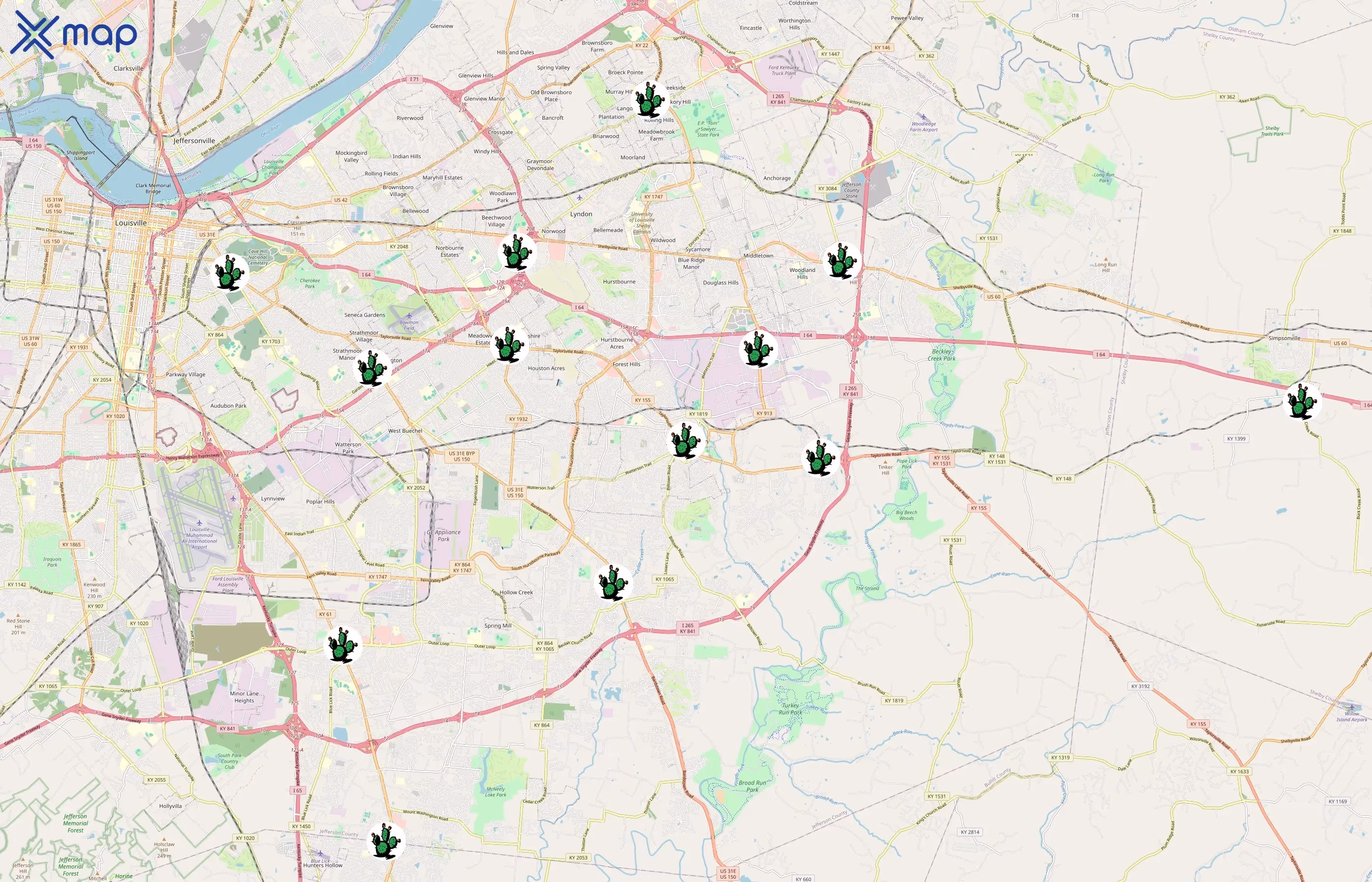 El Nopal area coverage