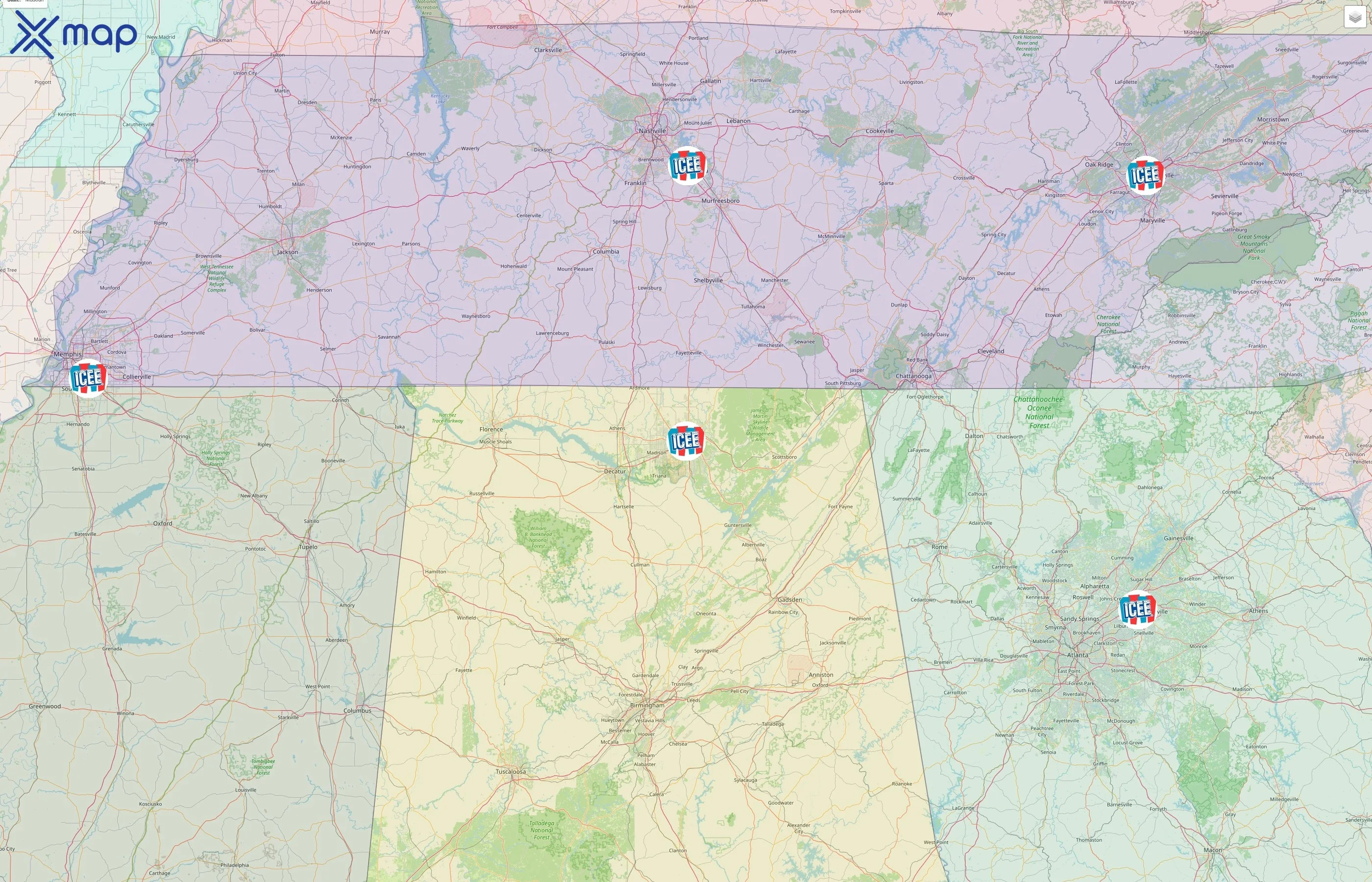 The ICEE Company street hotspots