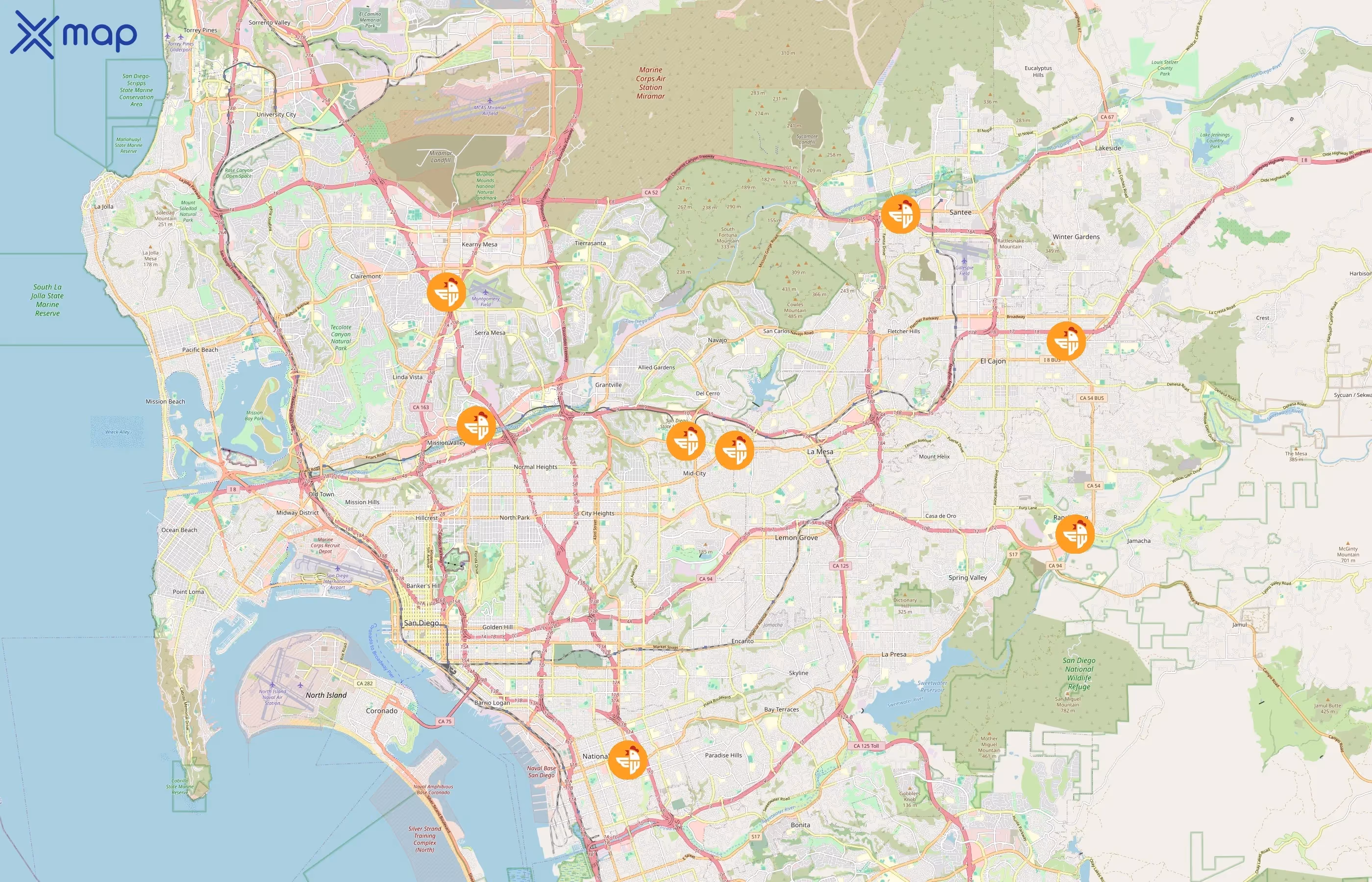 Epic Wings area coverage