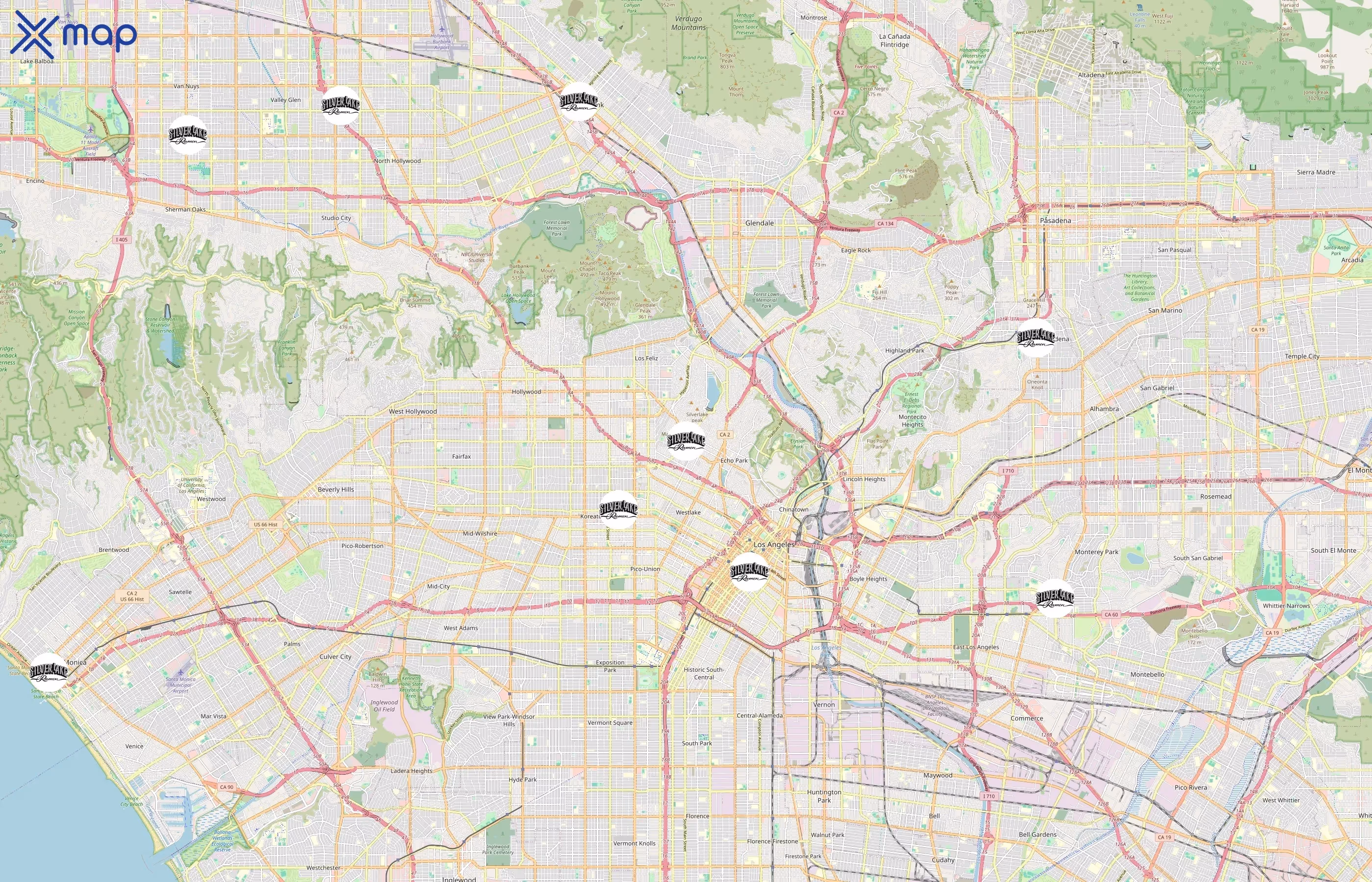 Silverlake Ramen area coverage