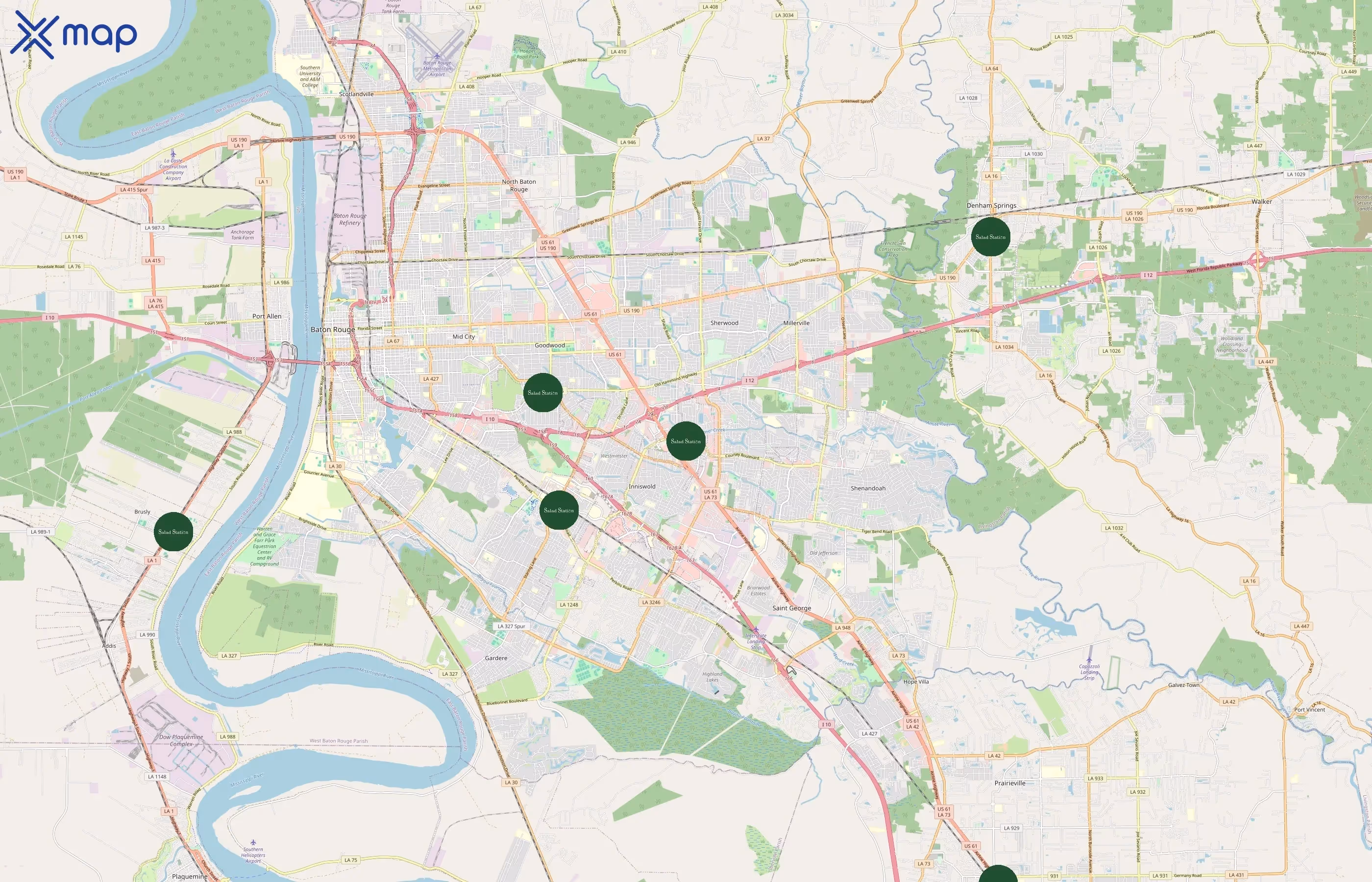 The Salad Station area coverage
