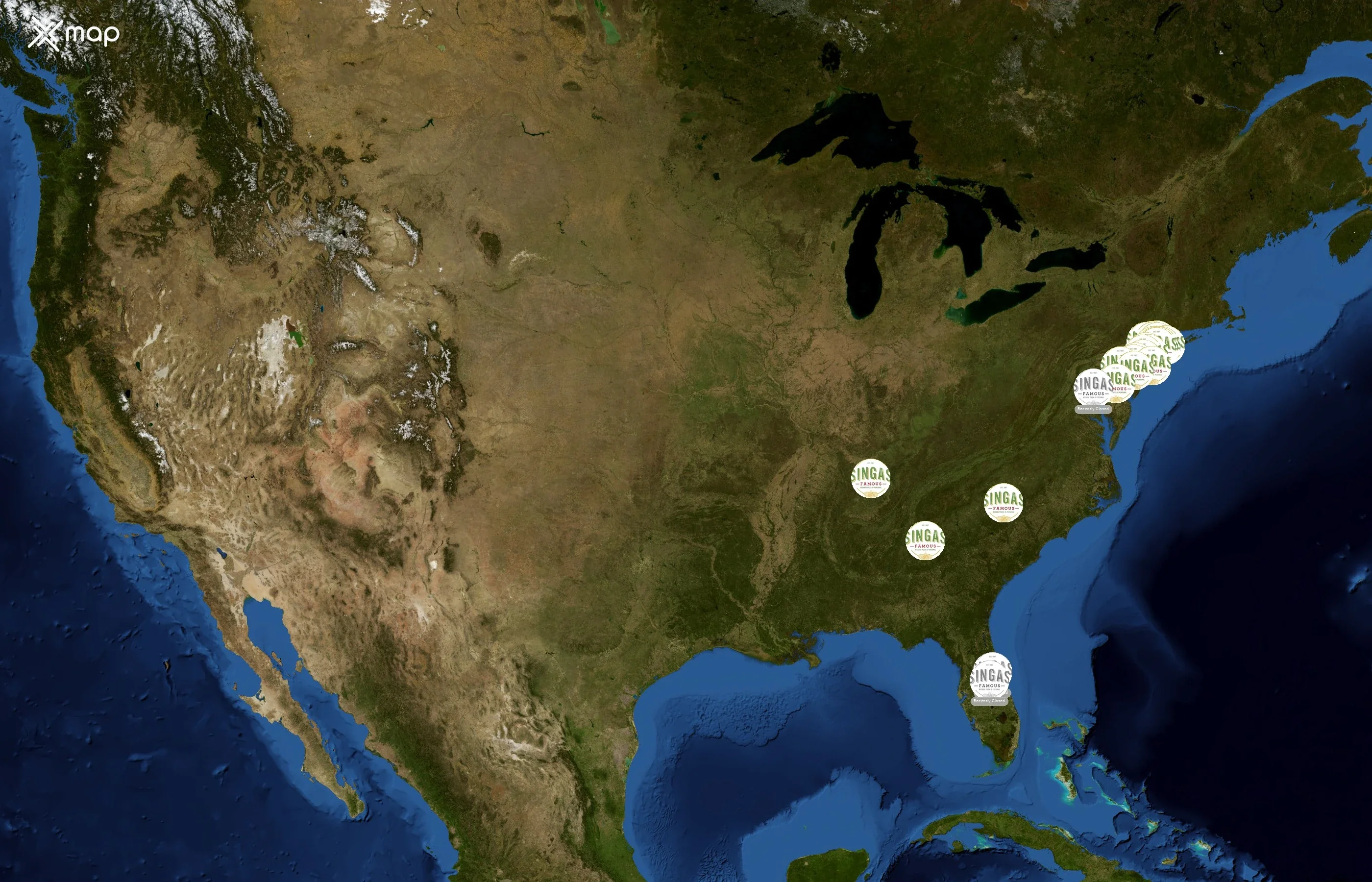 Singas Famous Pizza state distribution