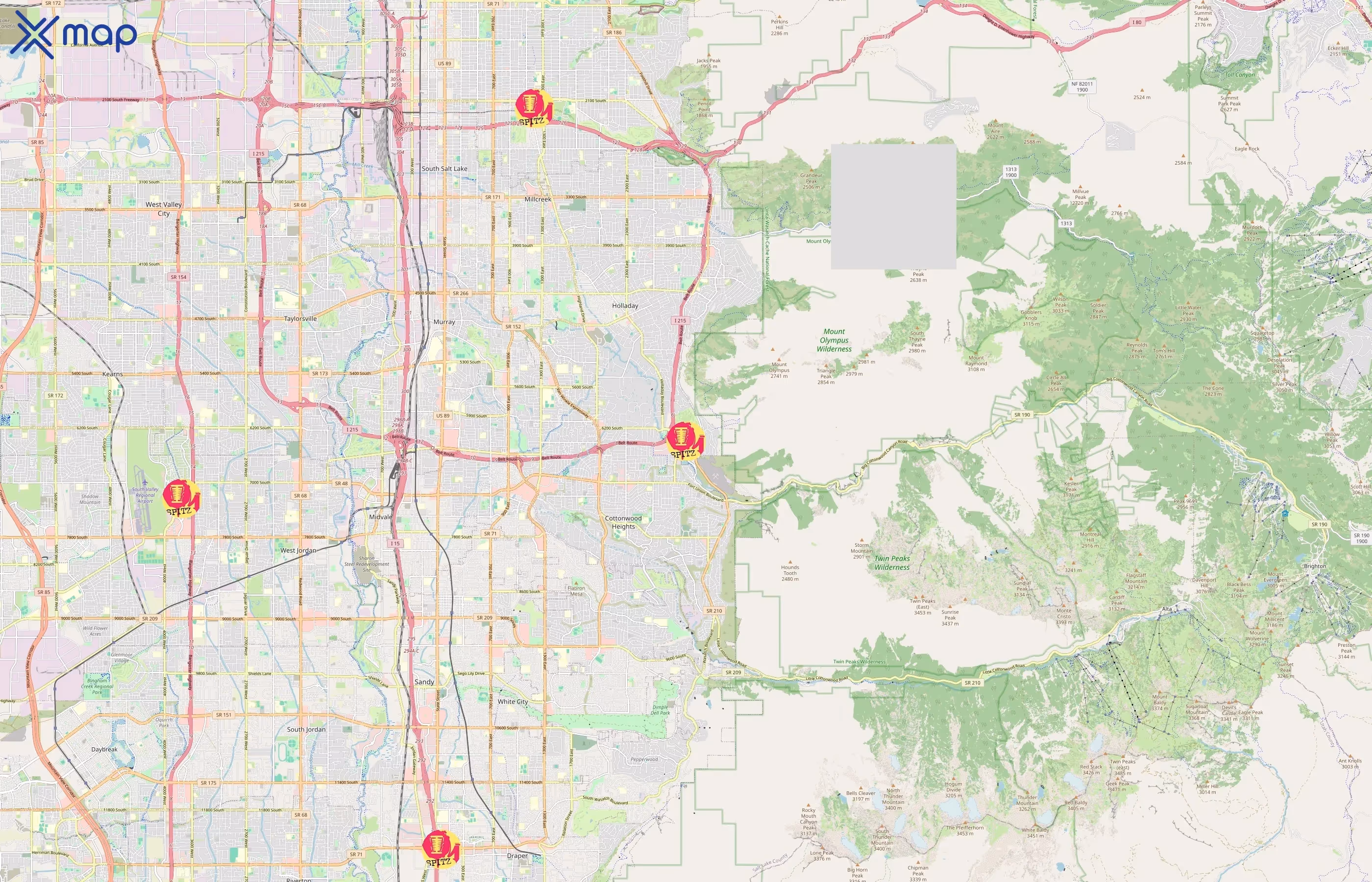 Spitz area coverage
