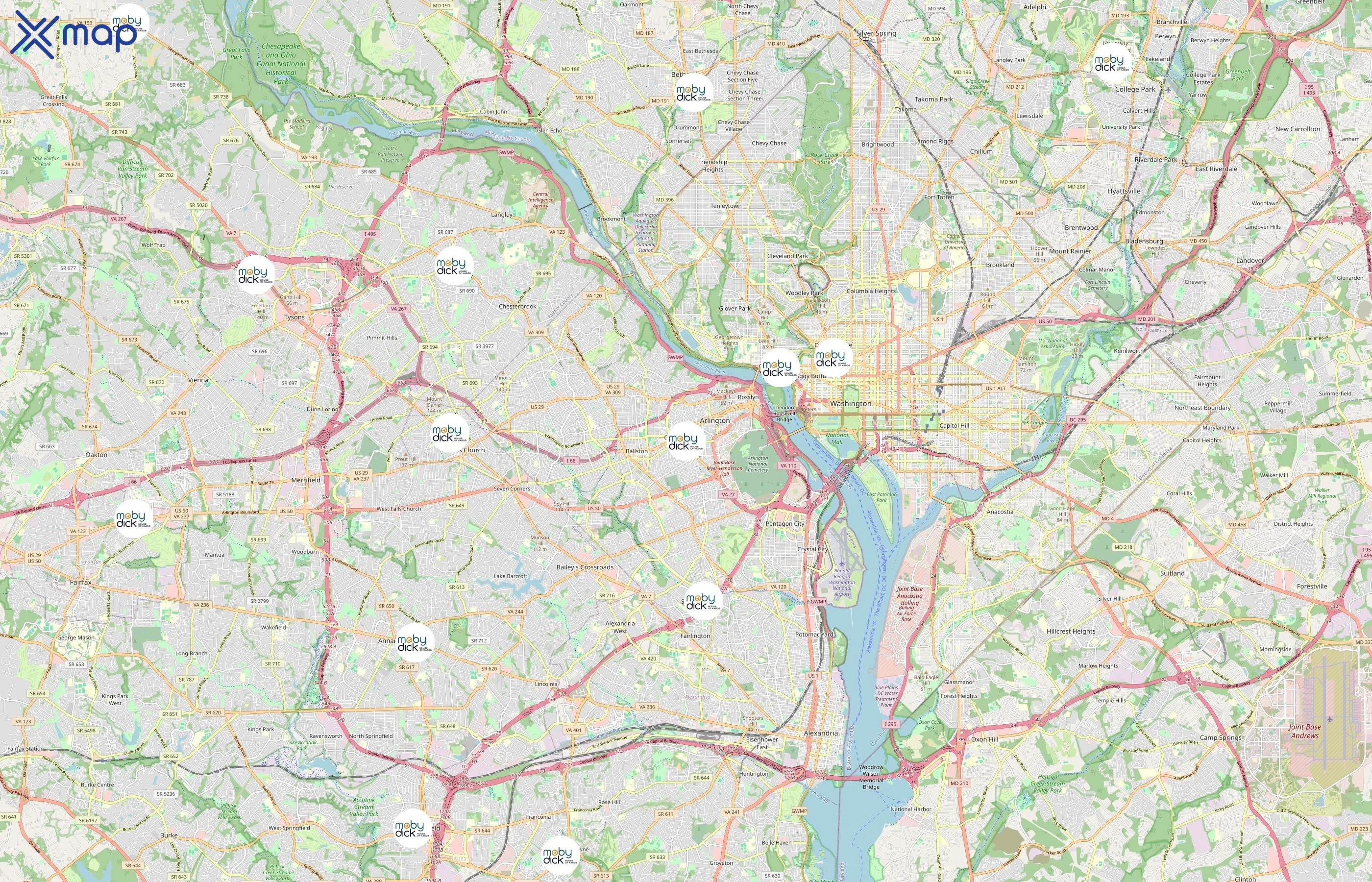 Moby Dick House of Kabob area coverage