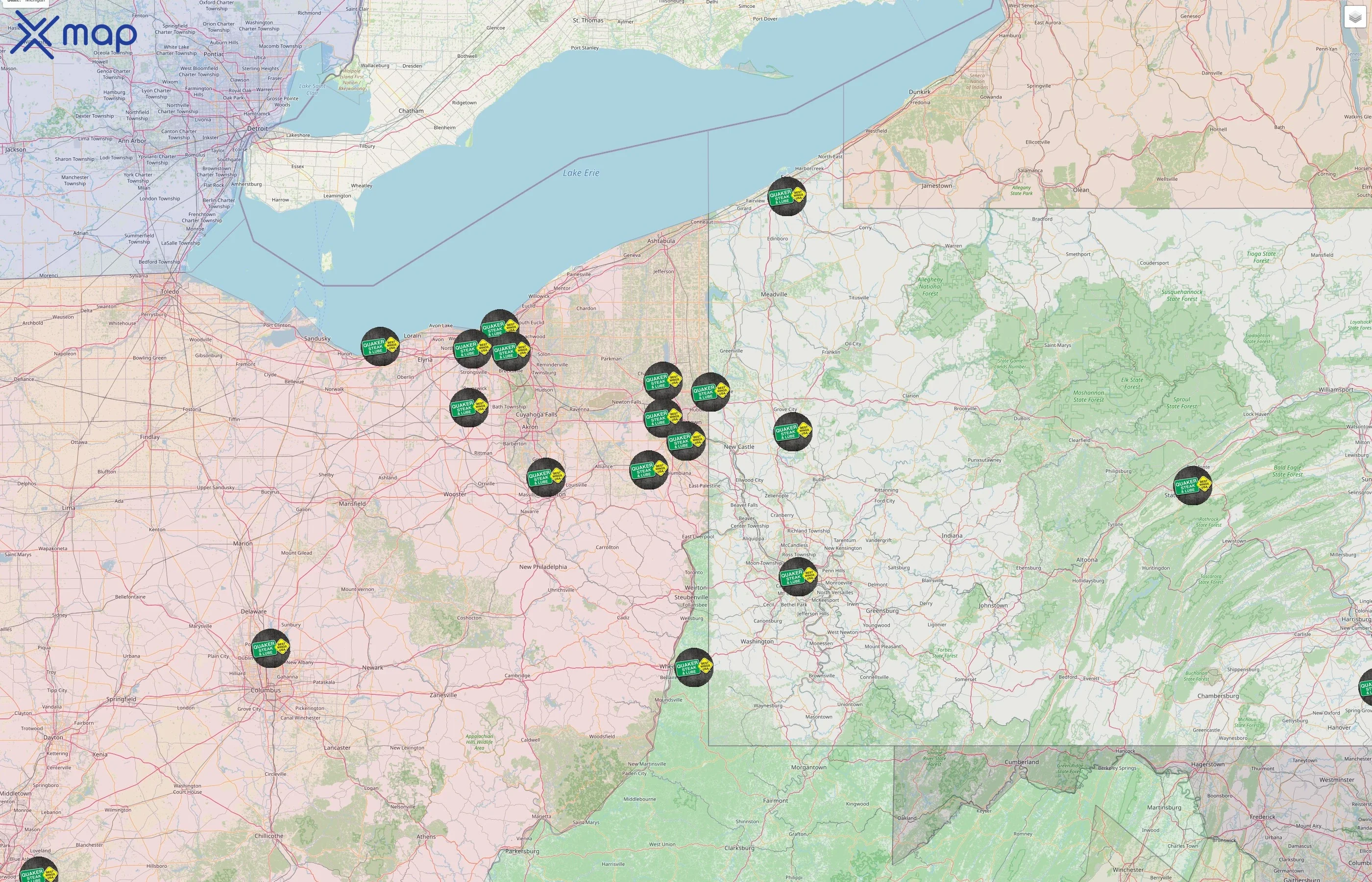 Quaker Steak & Lube street hotspots