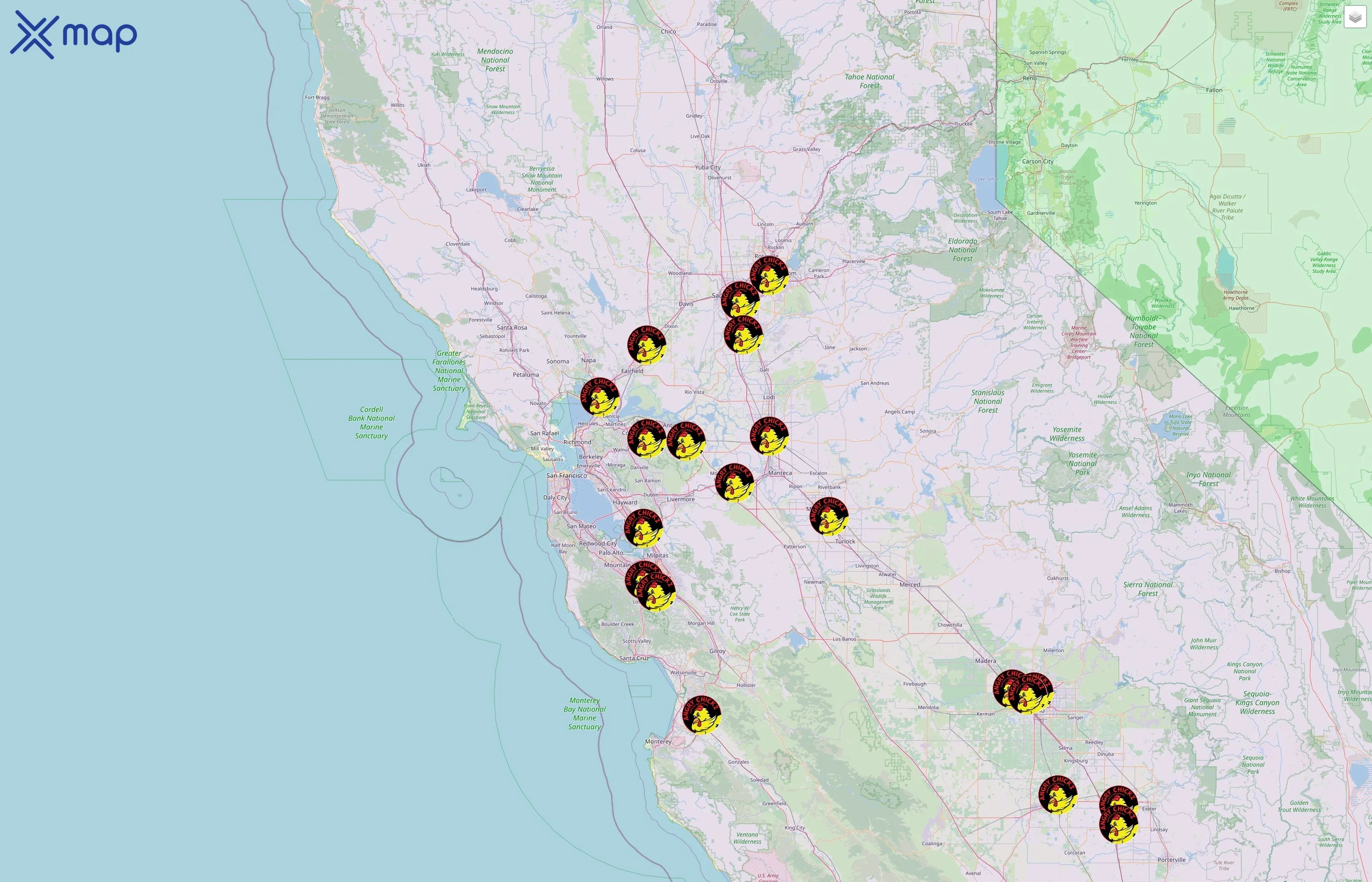 Angry Chickz street hotspots