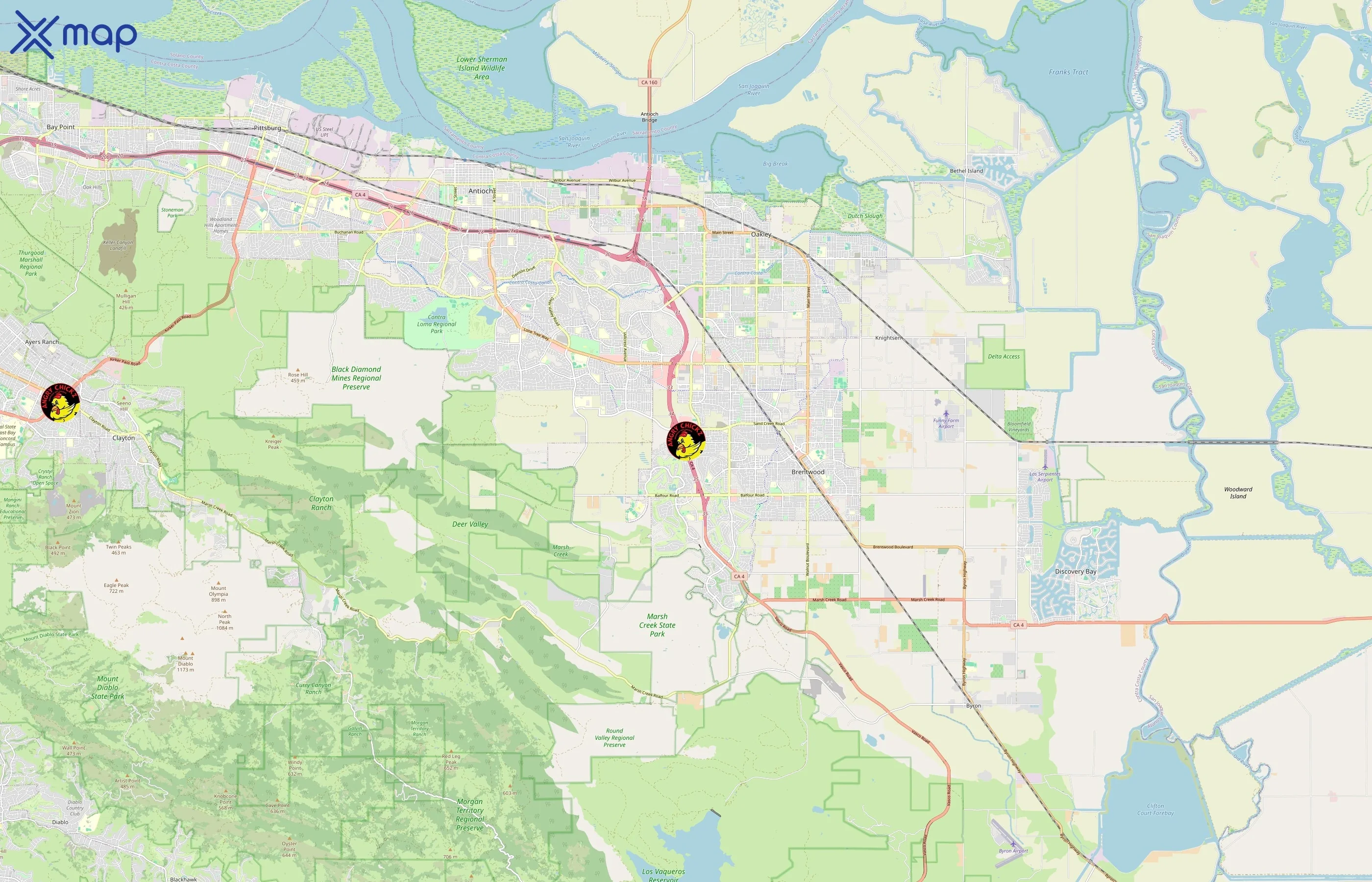 Angry Chickz area coverage