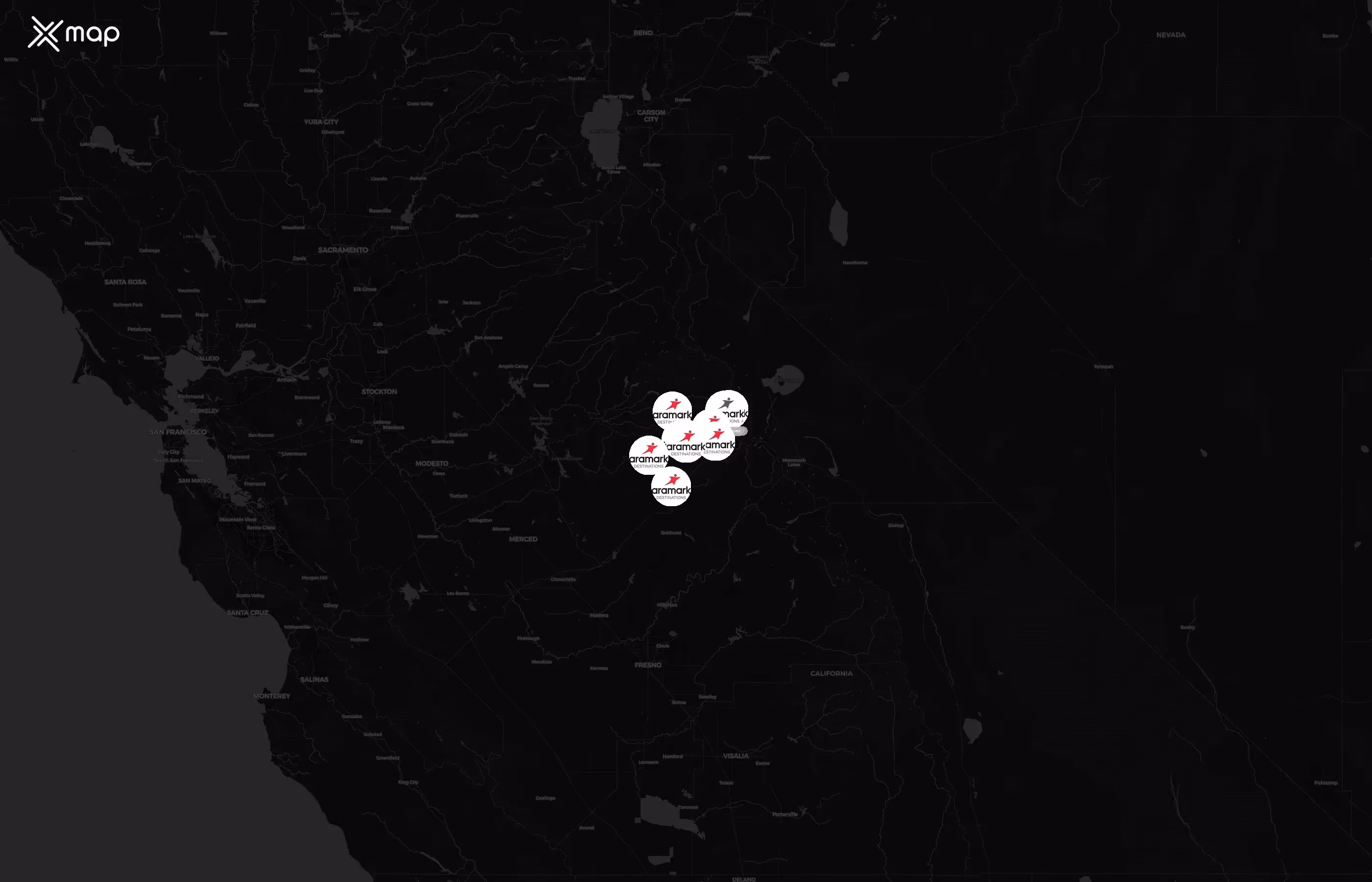 Yosemite National Park city distribution