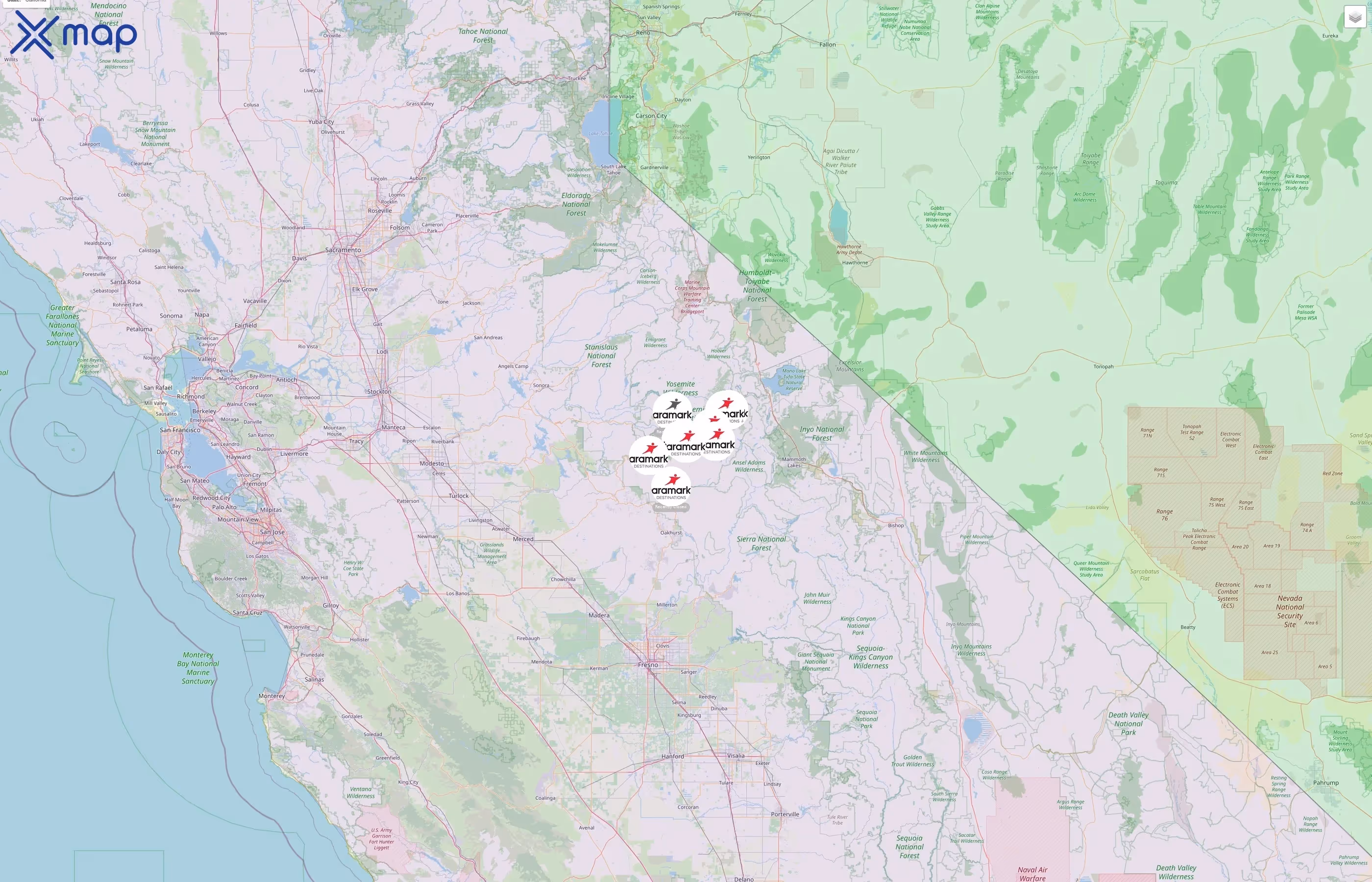 Yosemite National Park street hotspots