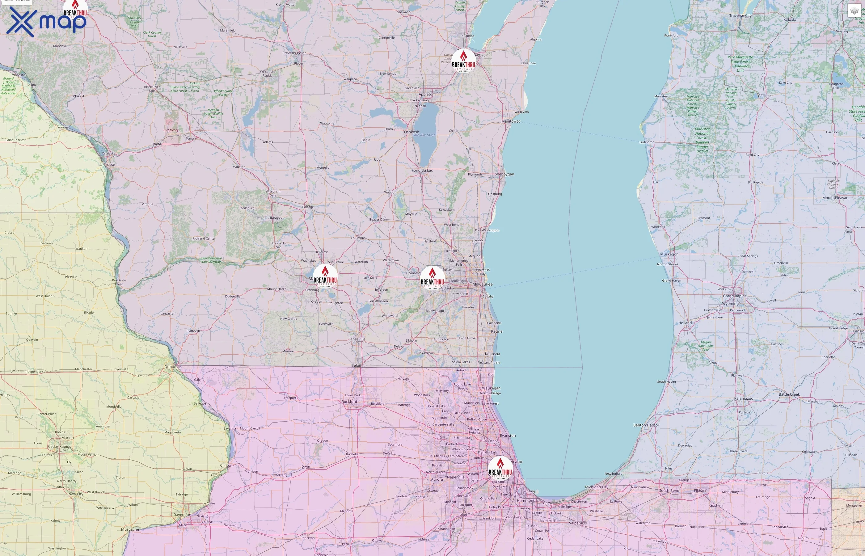 Breakthru Beverage street hotspots