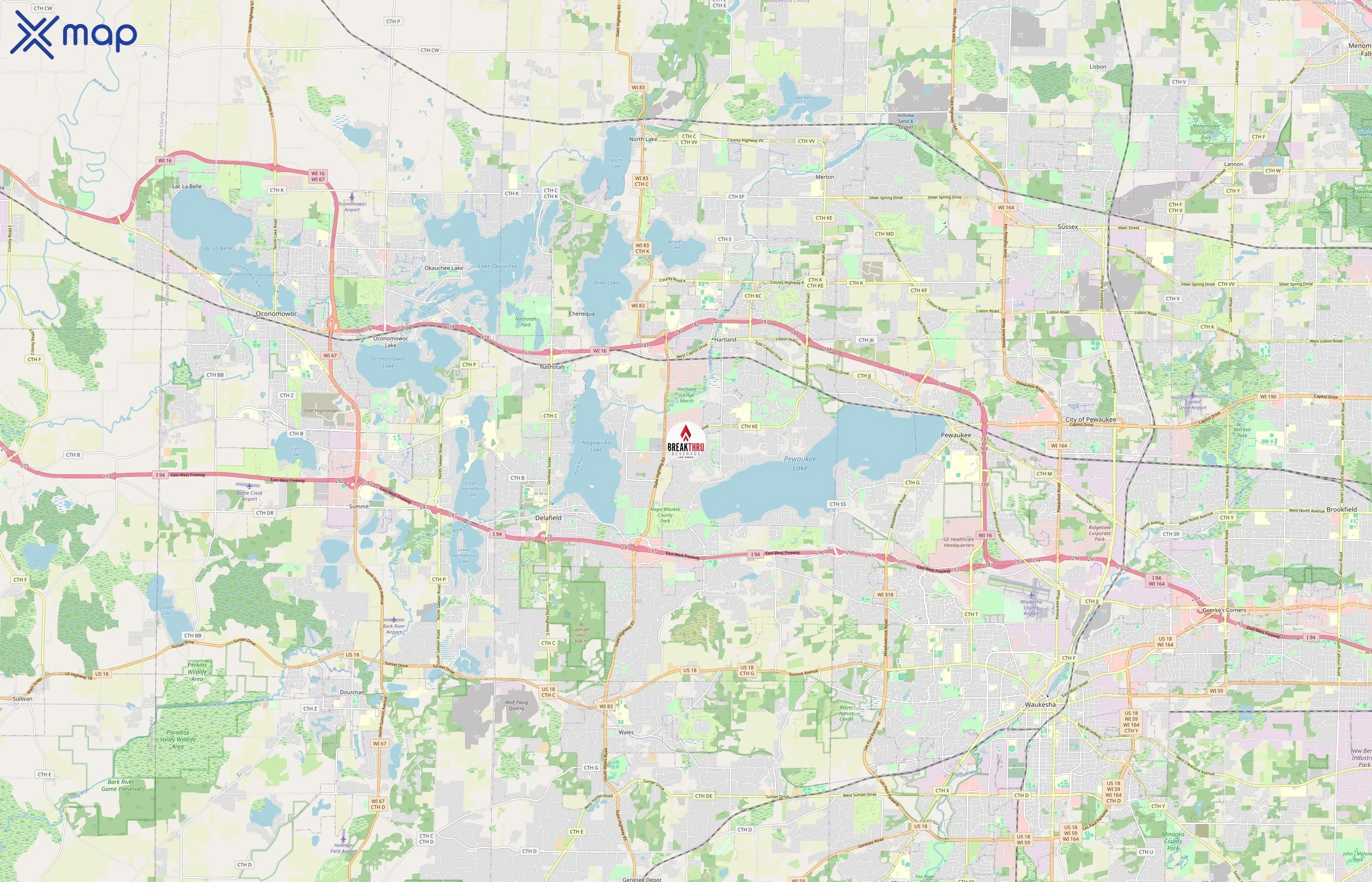 Breakthru Beverage area coverage