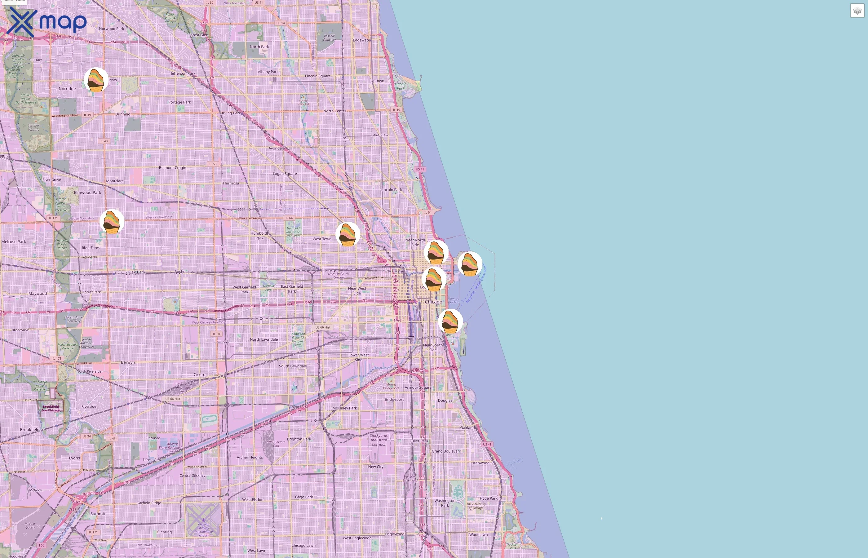 The Original Rainbow Cone traffic data