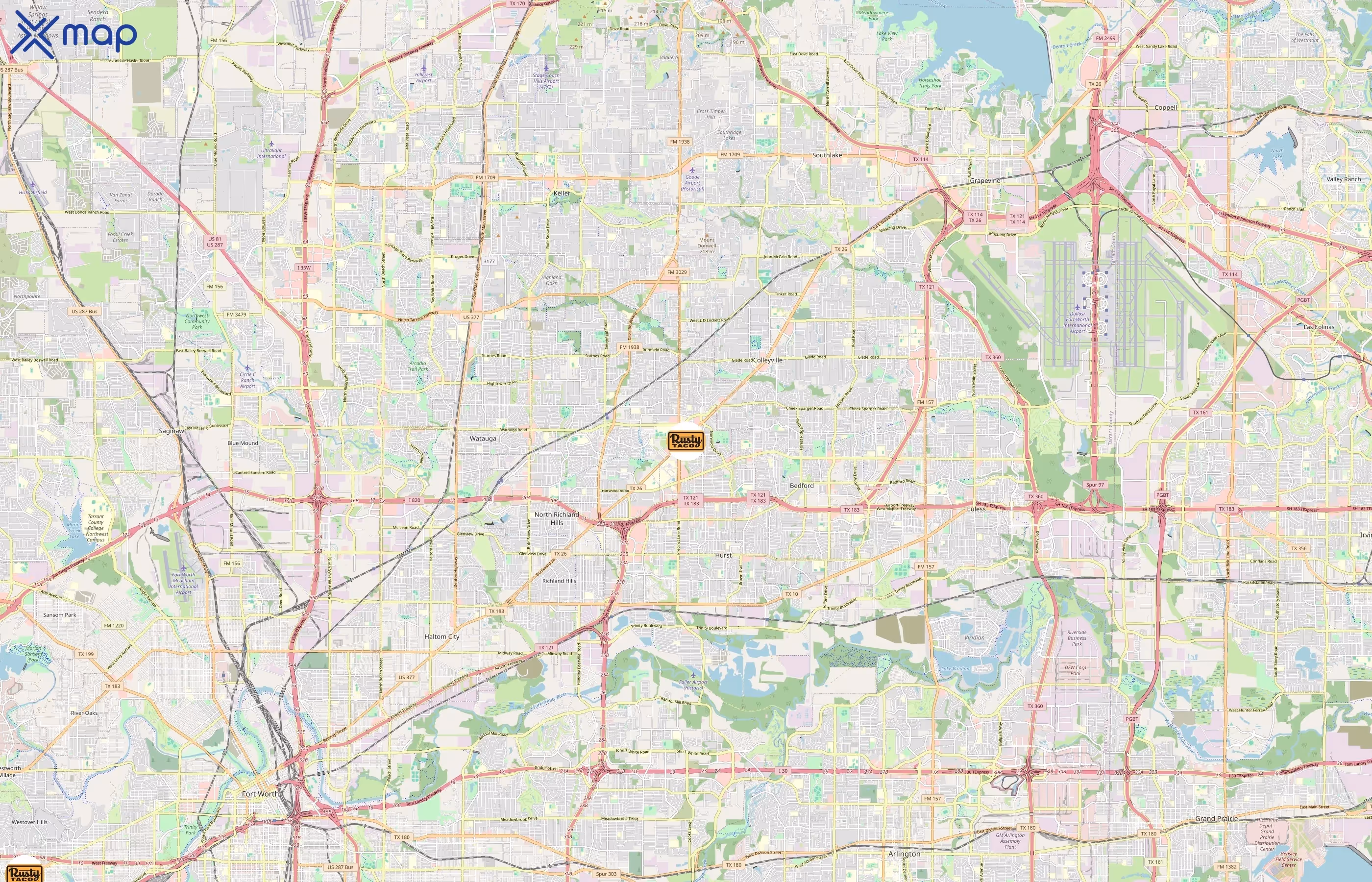 Rusty Taco area coverage