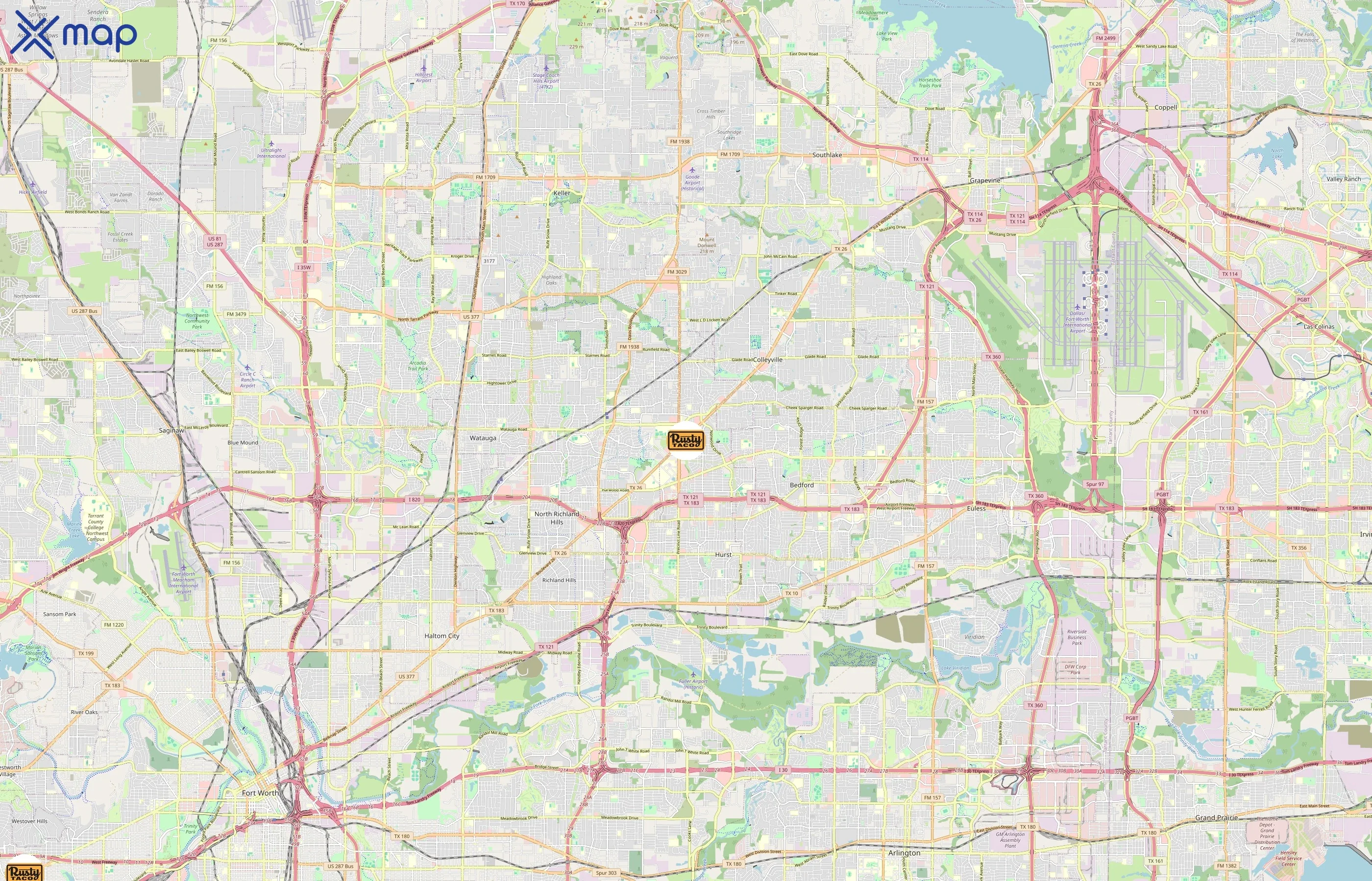 Rusty Taco area coverage