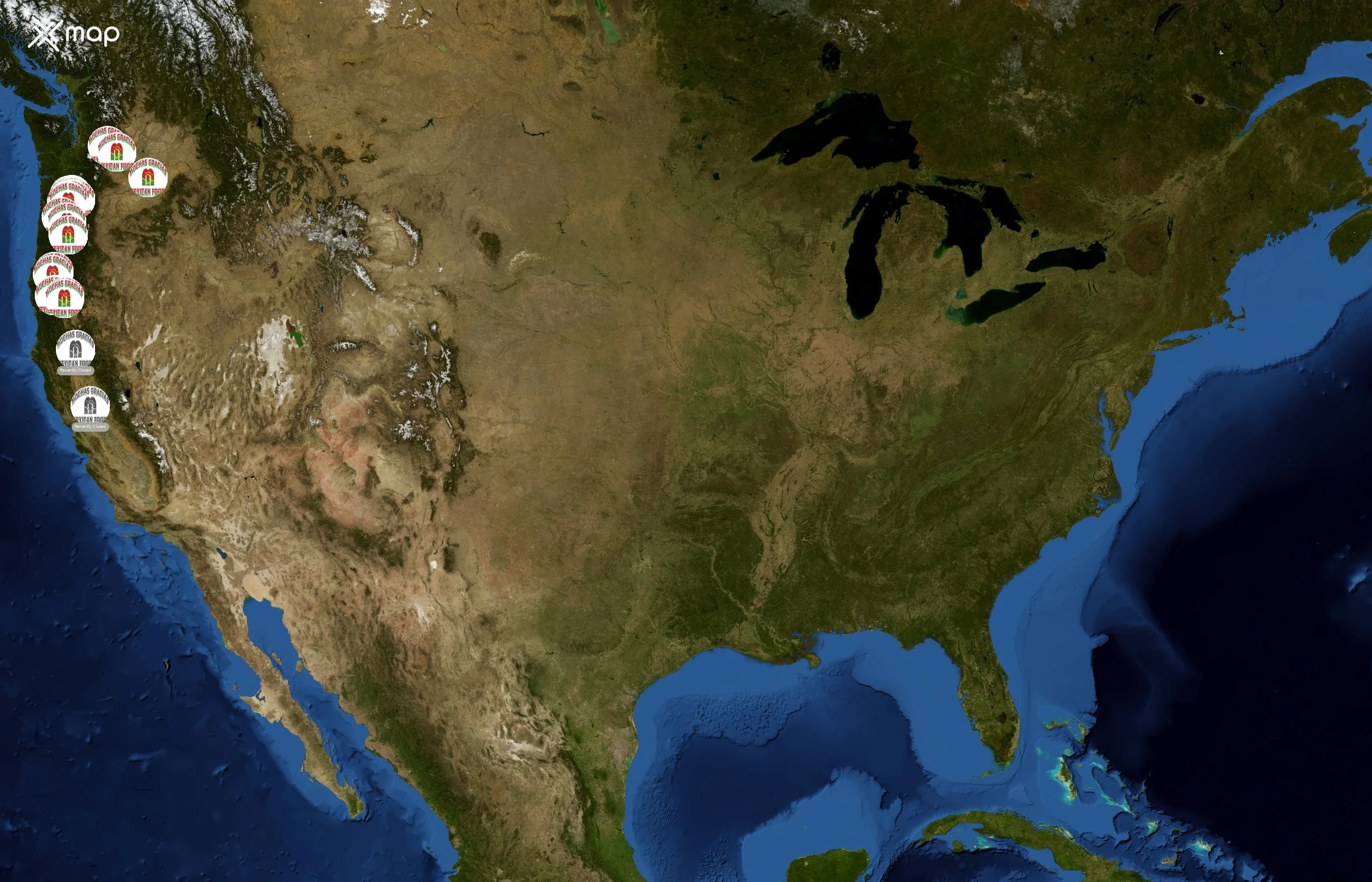 Muchas Gracias Mexican Food state distribution