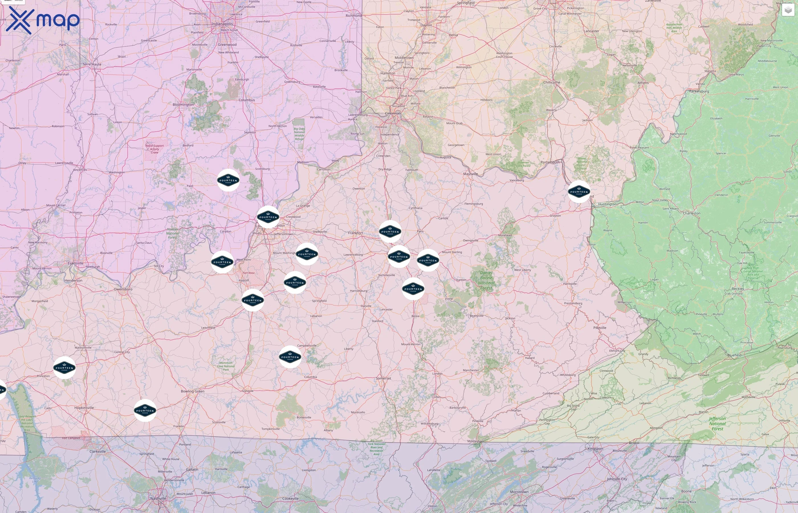 Fourteen Foods street hotspots