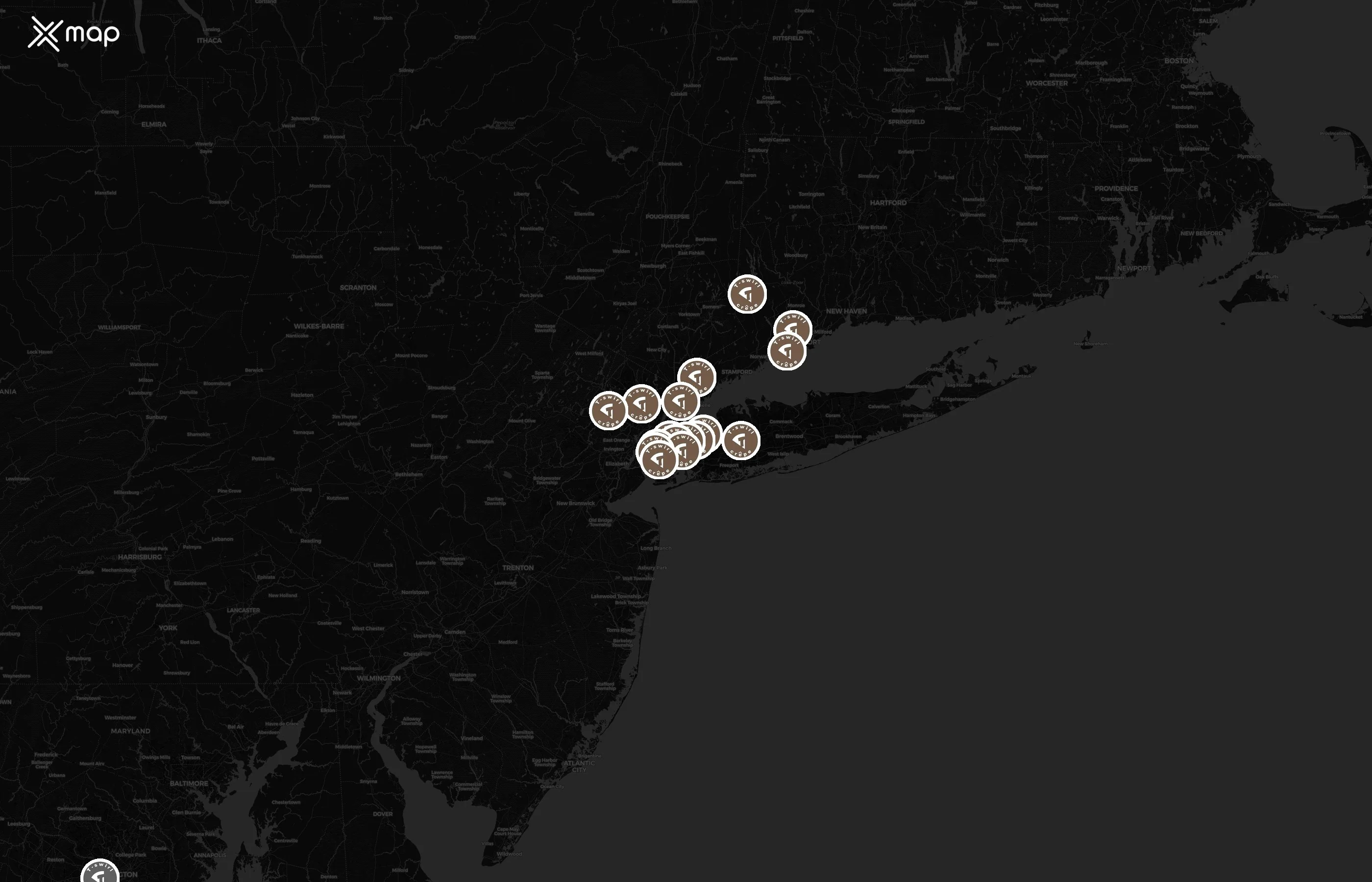 T-Swirl Crepe city distribution