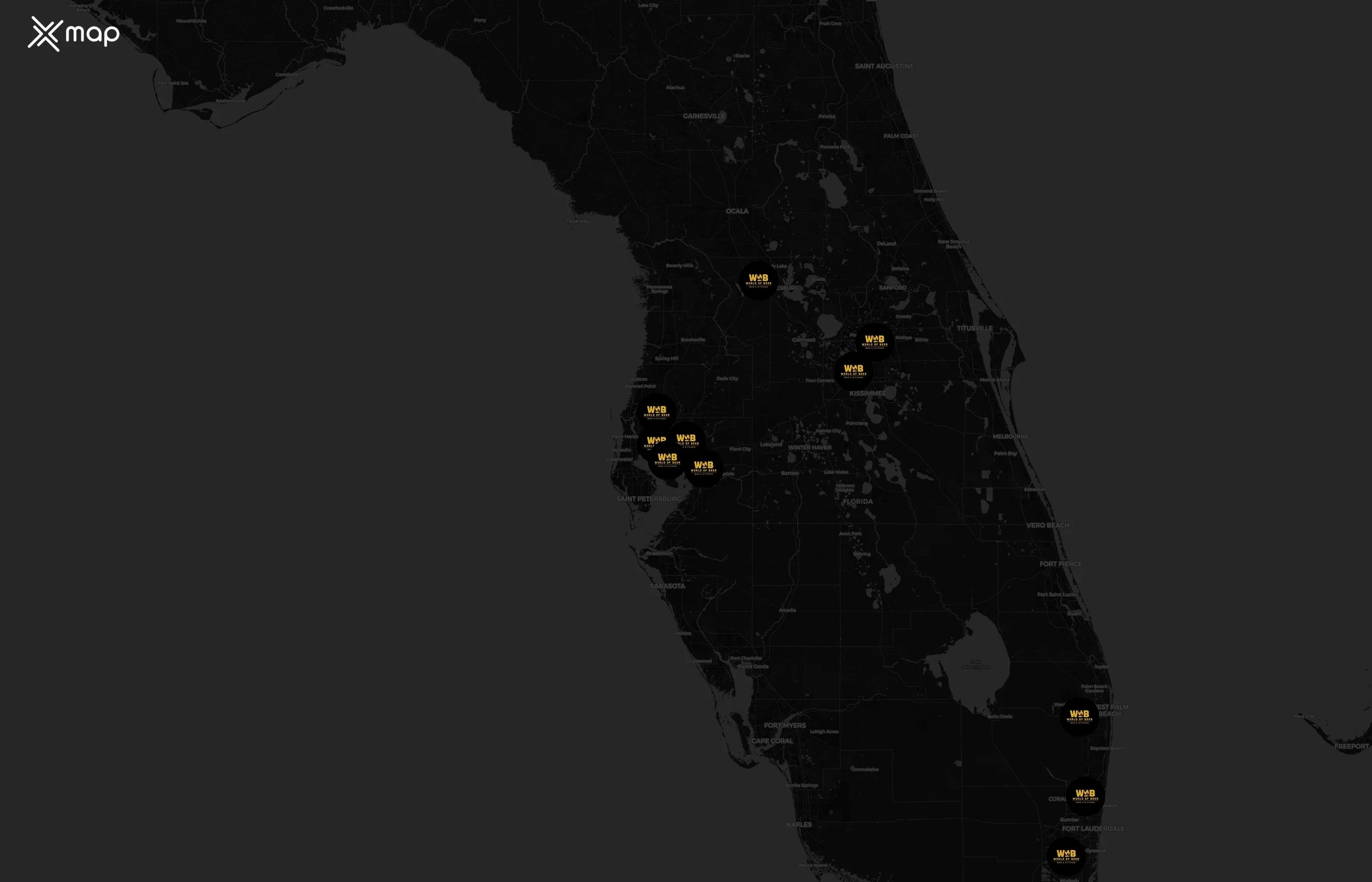 World of Beer city distribution