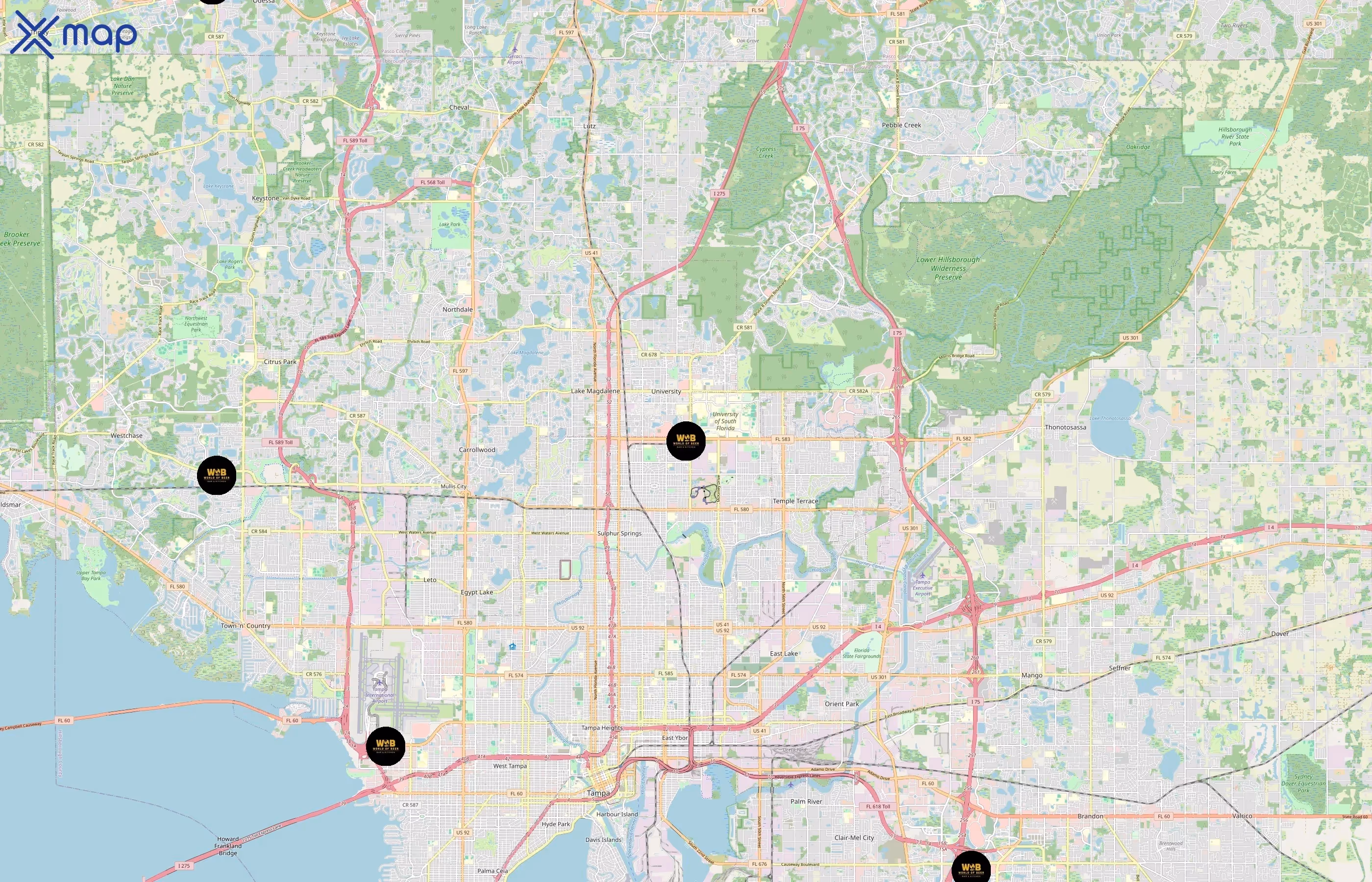 World of Beer area coverage