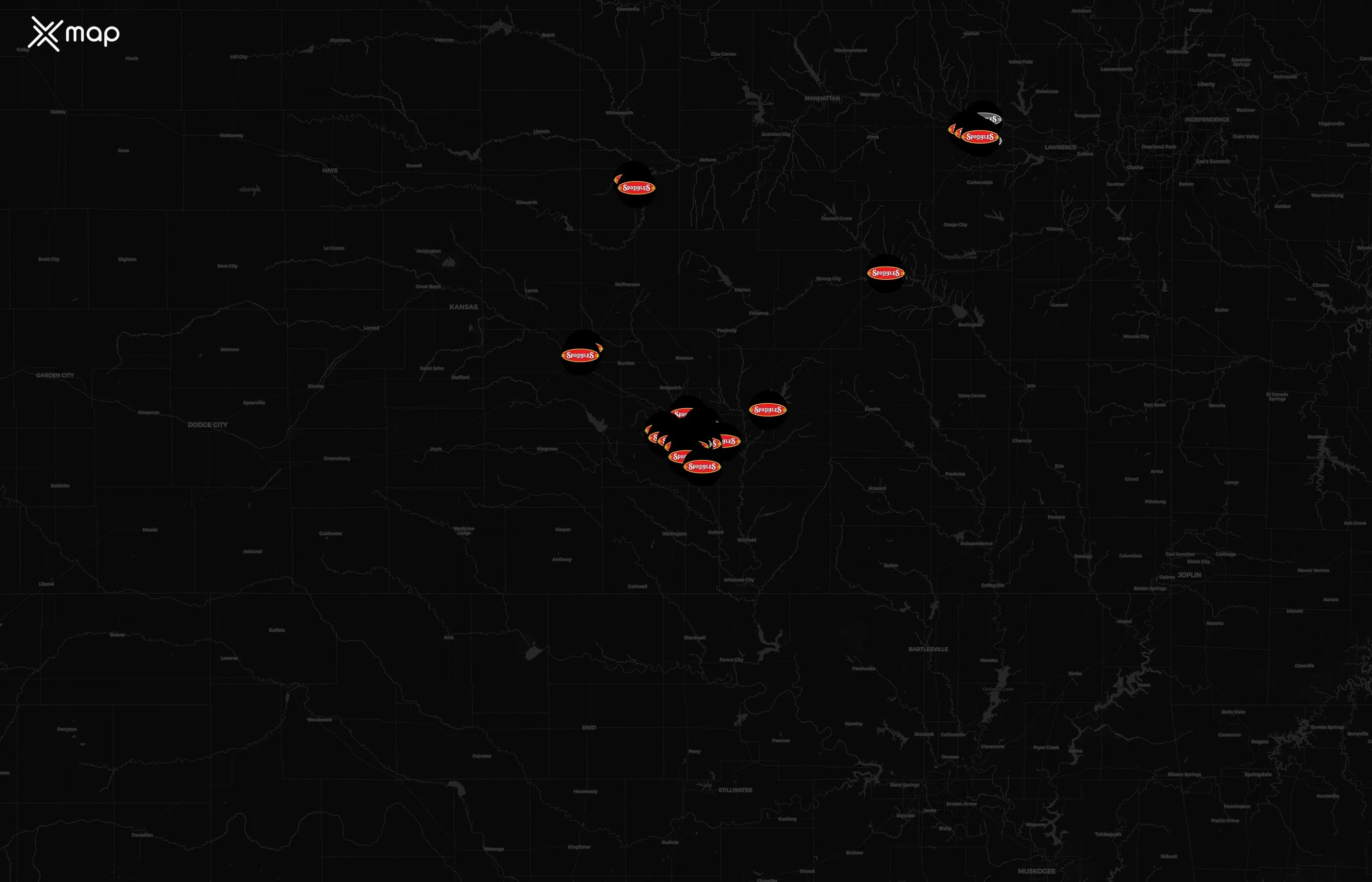 Spangles city distribution