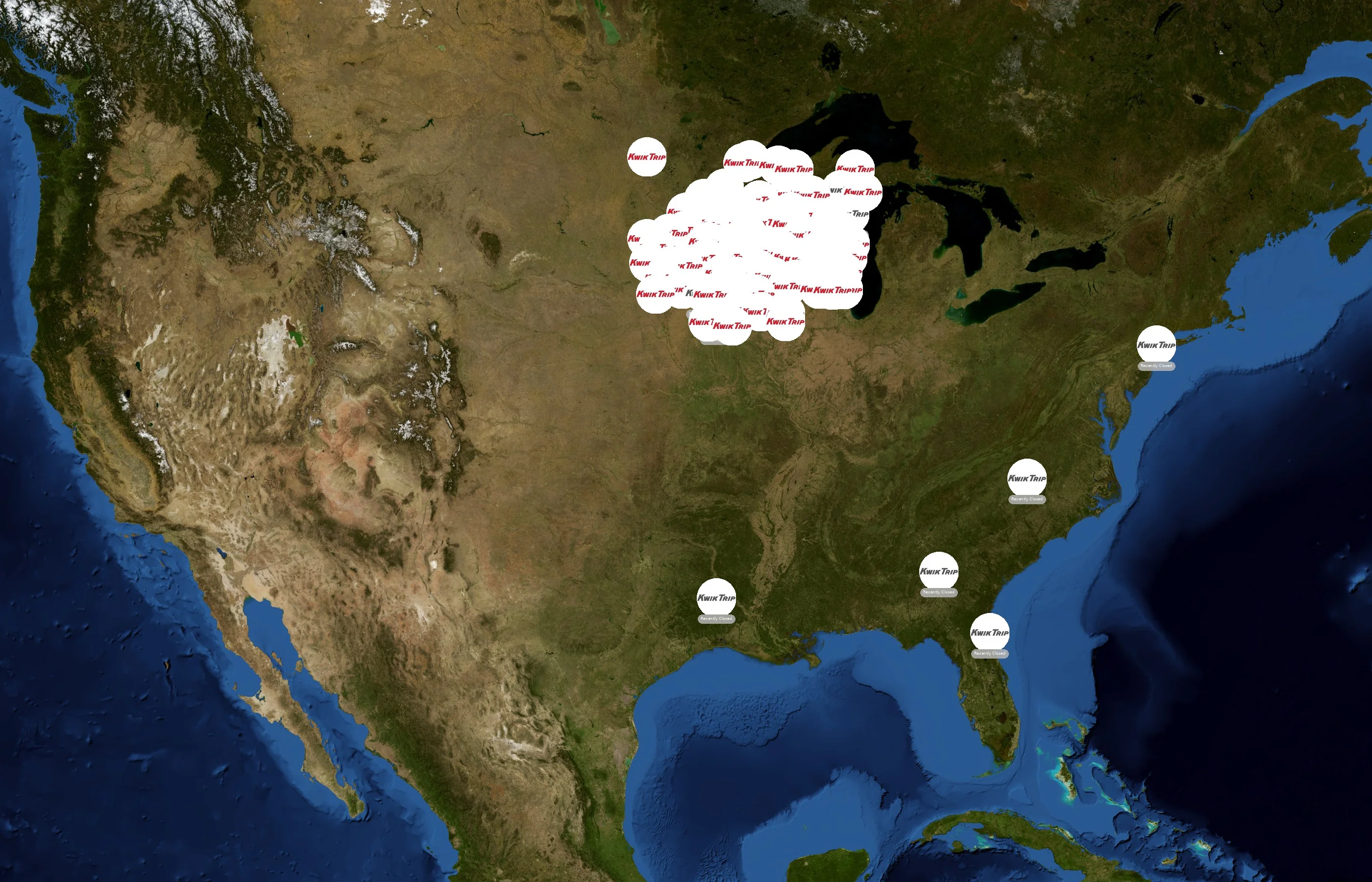 Kwik Trip state distribution