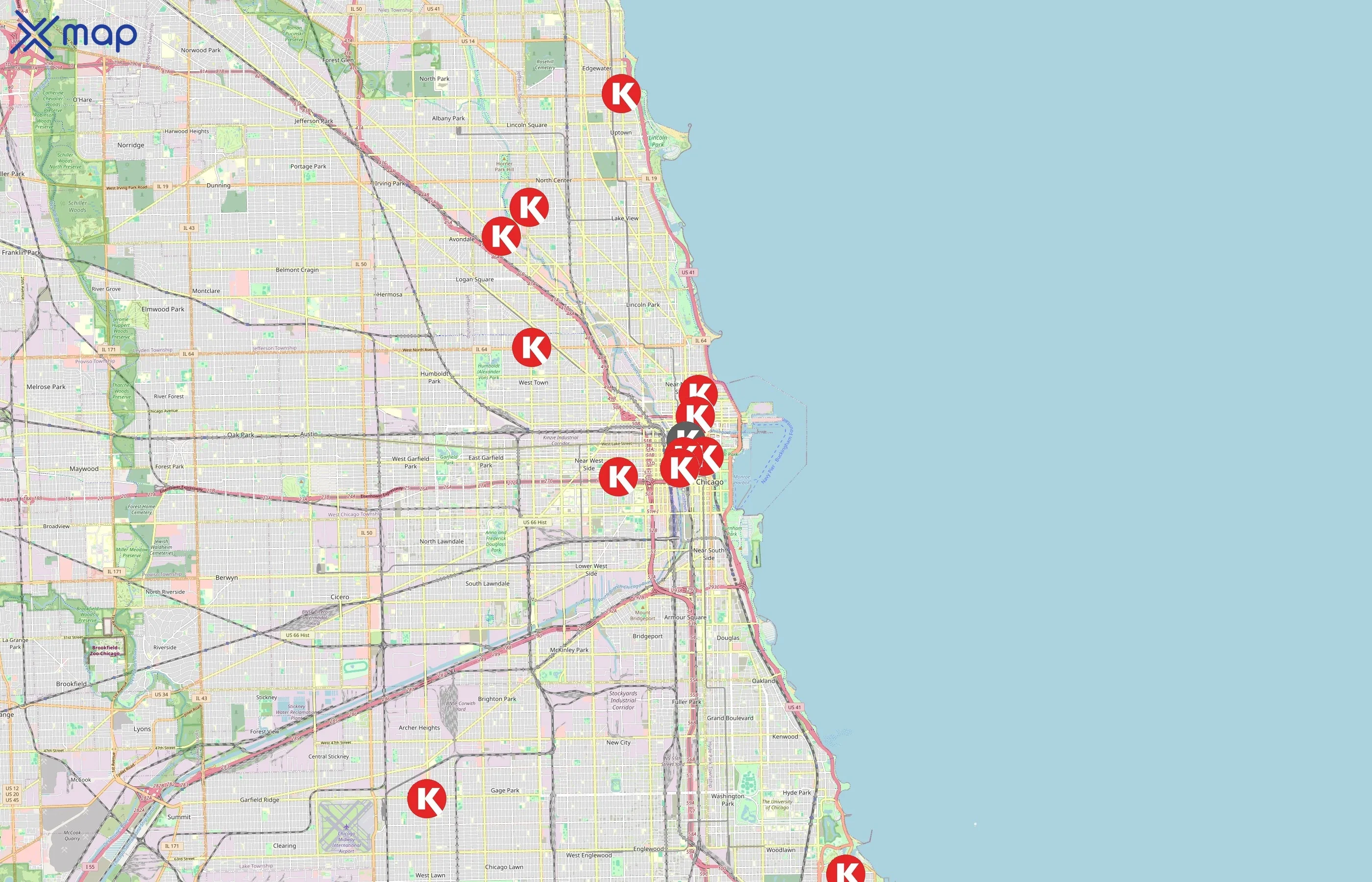 Circle K area coverage
