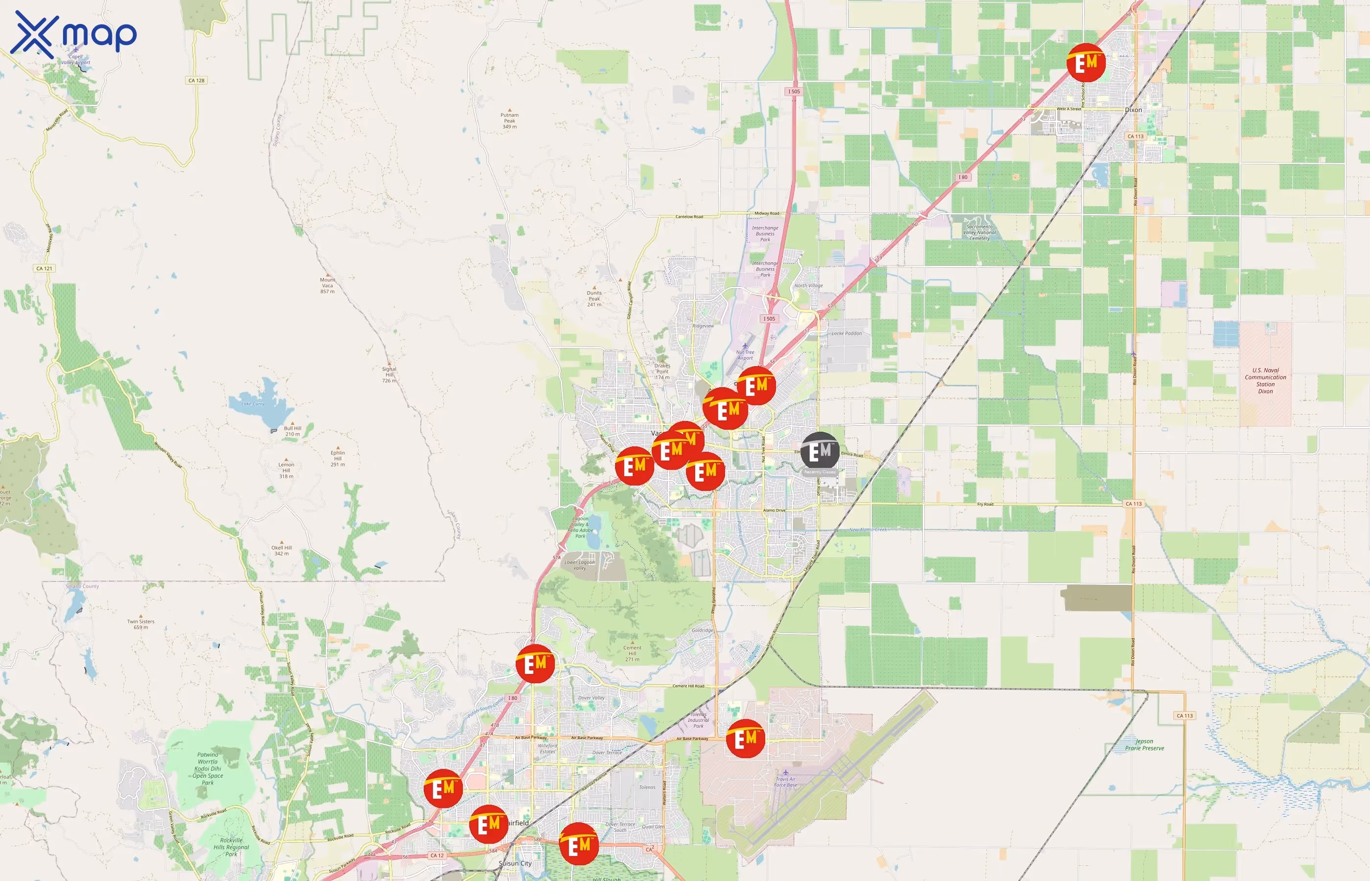 ExtraMile area coverage