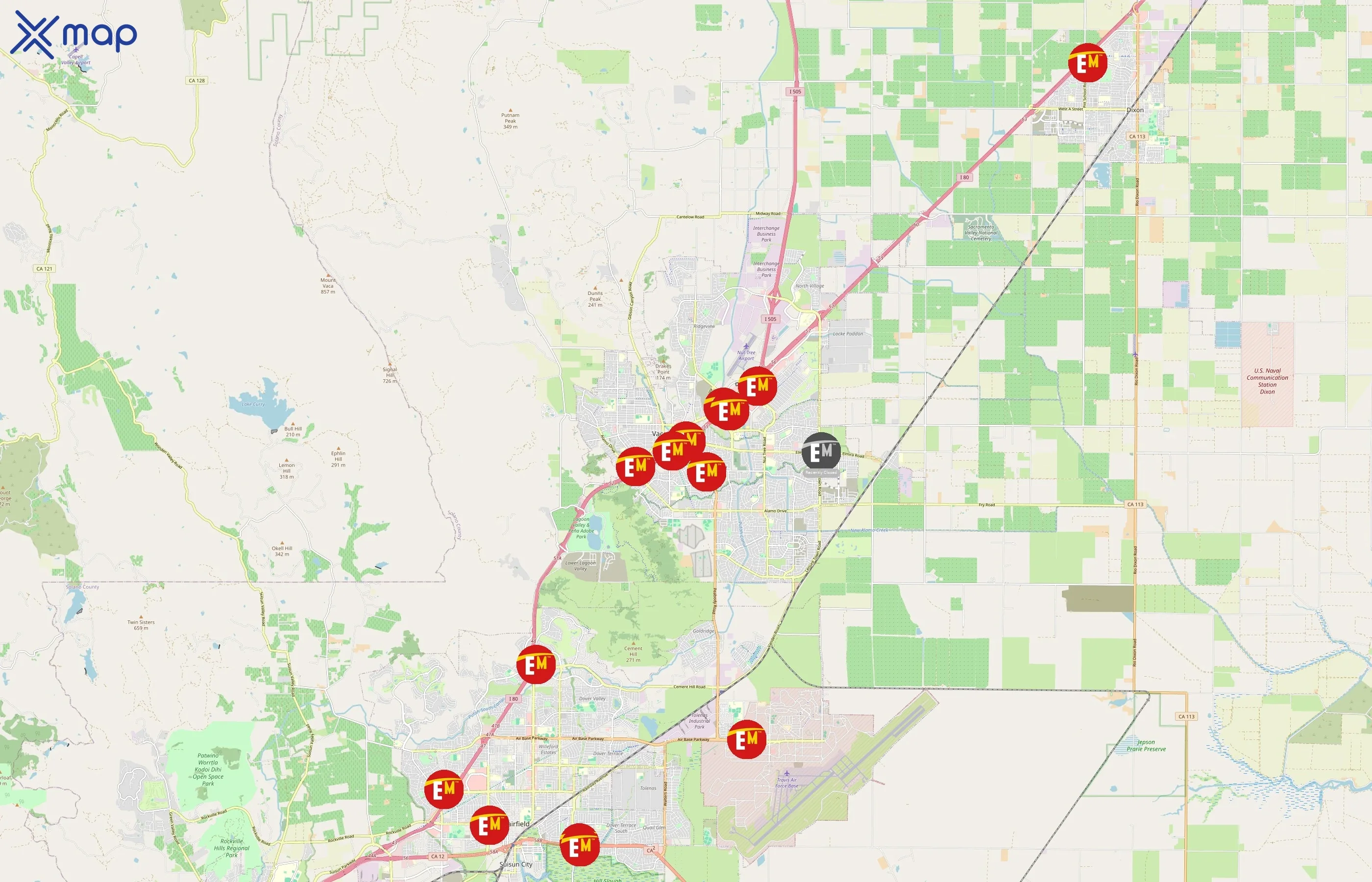 ExtraMile area coverage