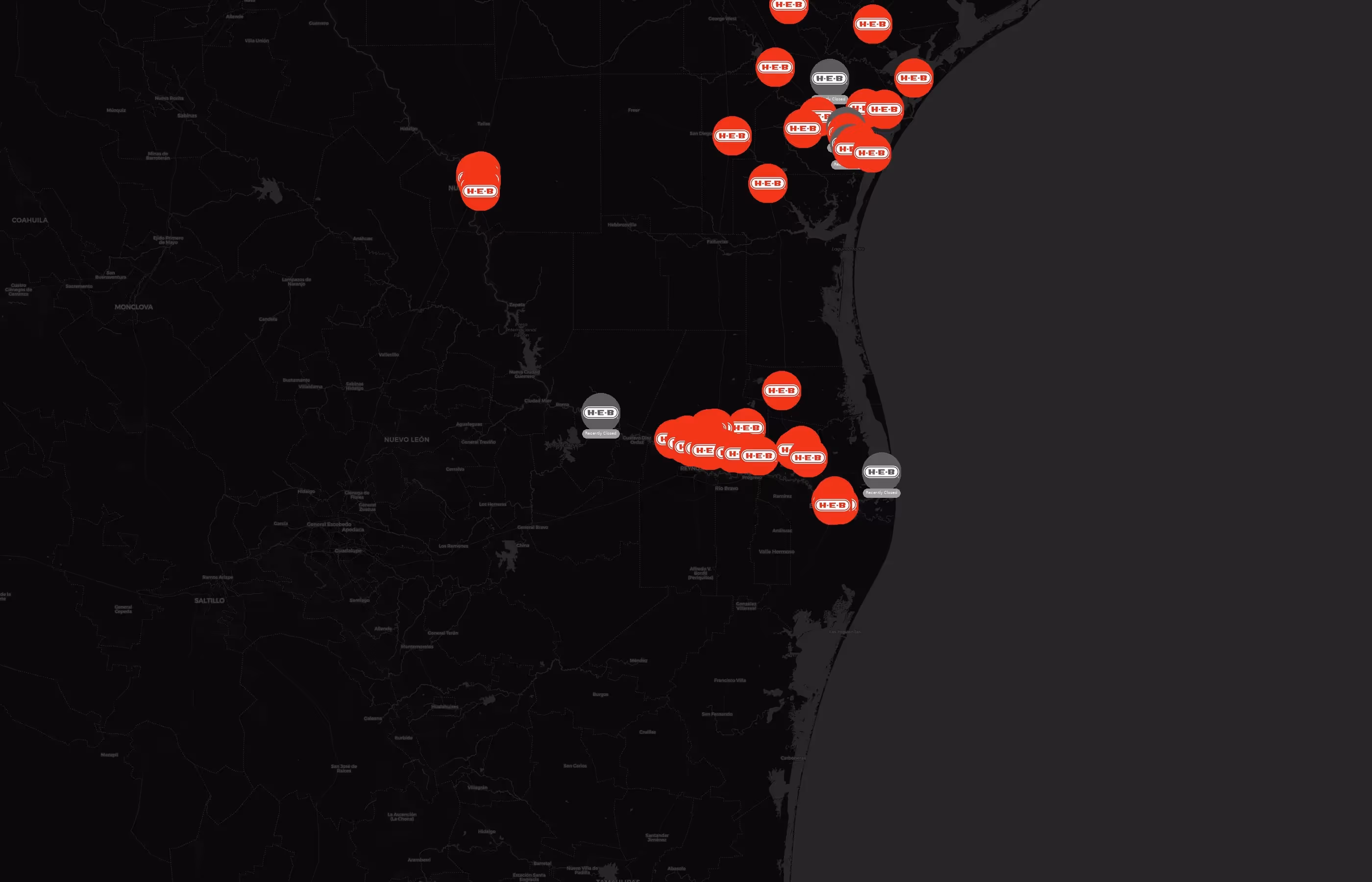 H-E-B city distribution