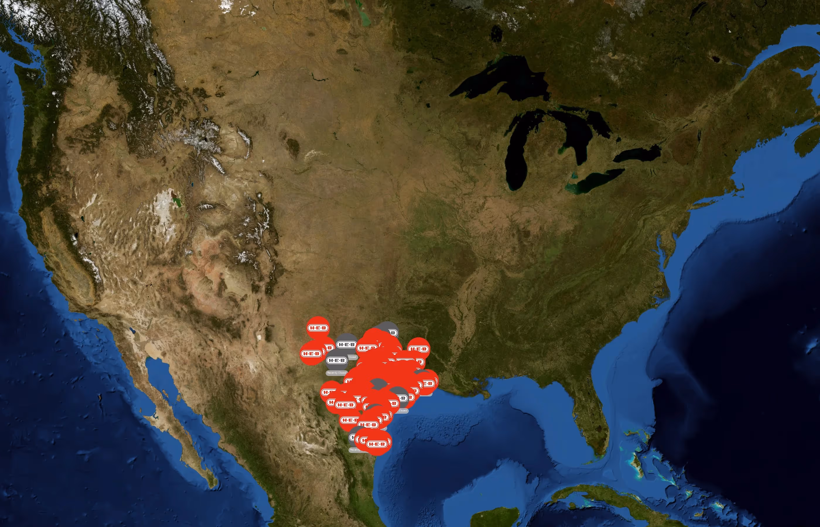 H-E-B state distribution