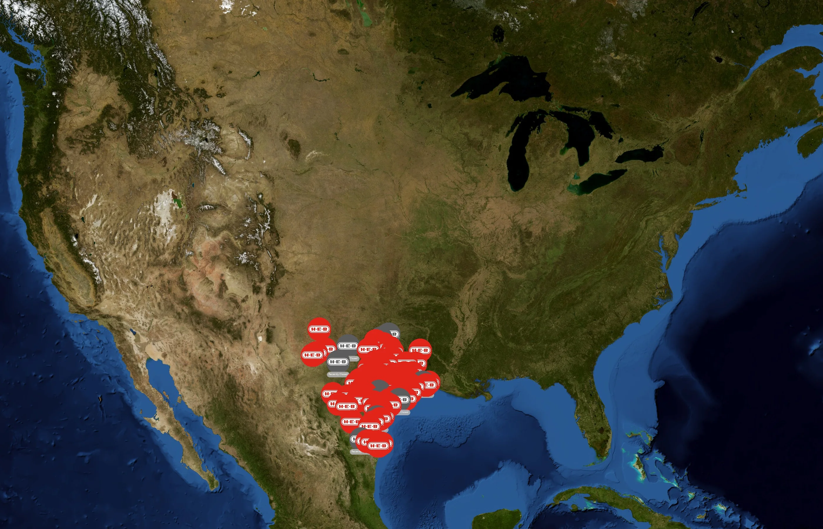 H-E-B state distribution