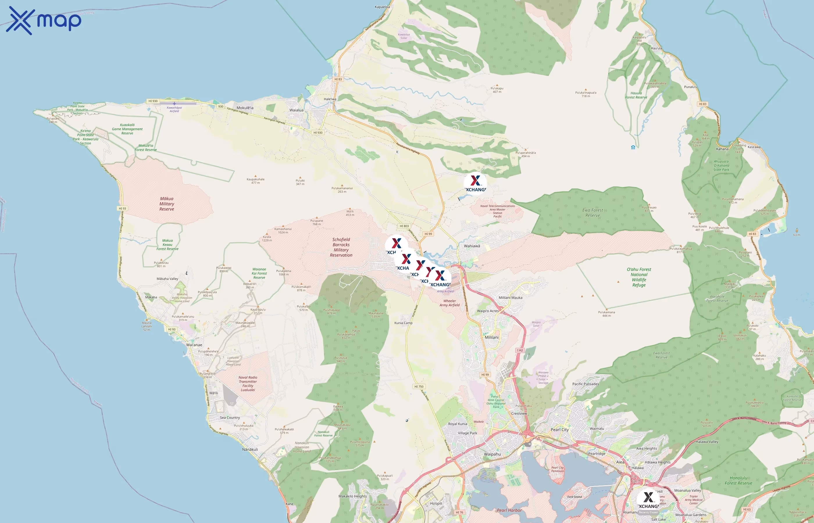 Army & Air Force Exchange Service area coverage