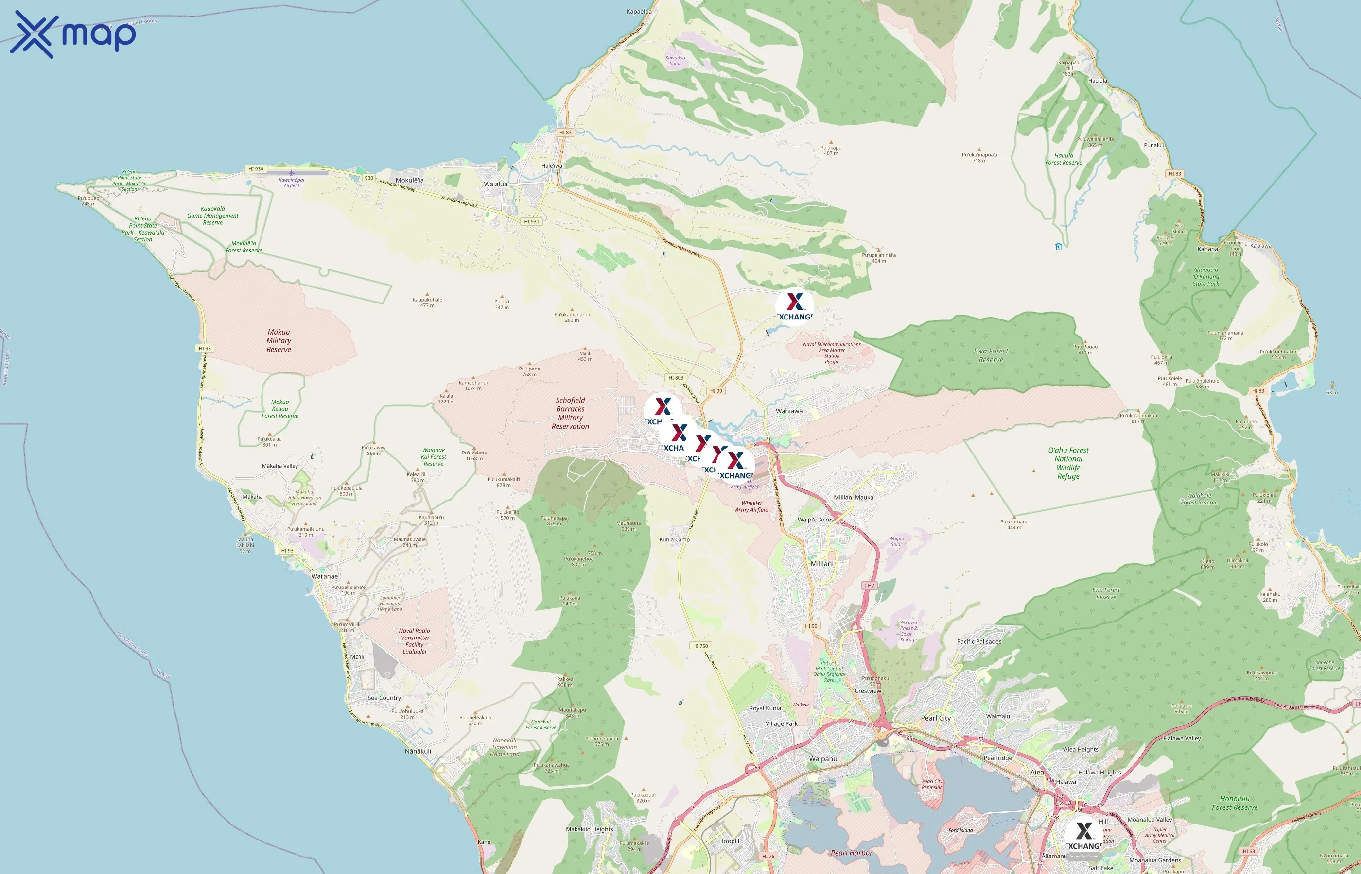 Army & Air Force Exchange Service area coverage