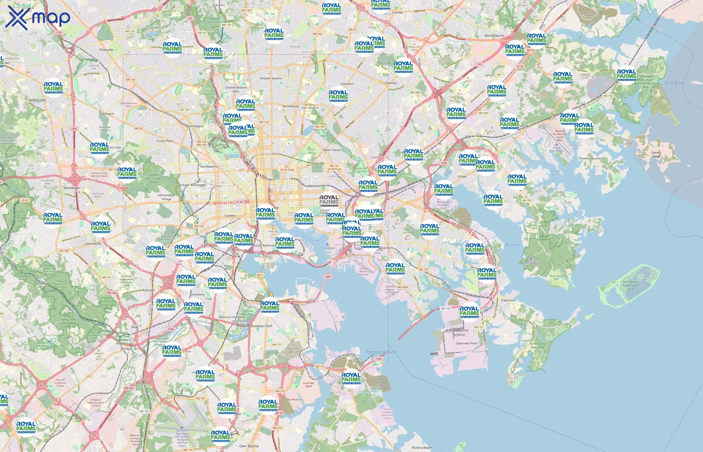 Royal Farms area coverage