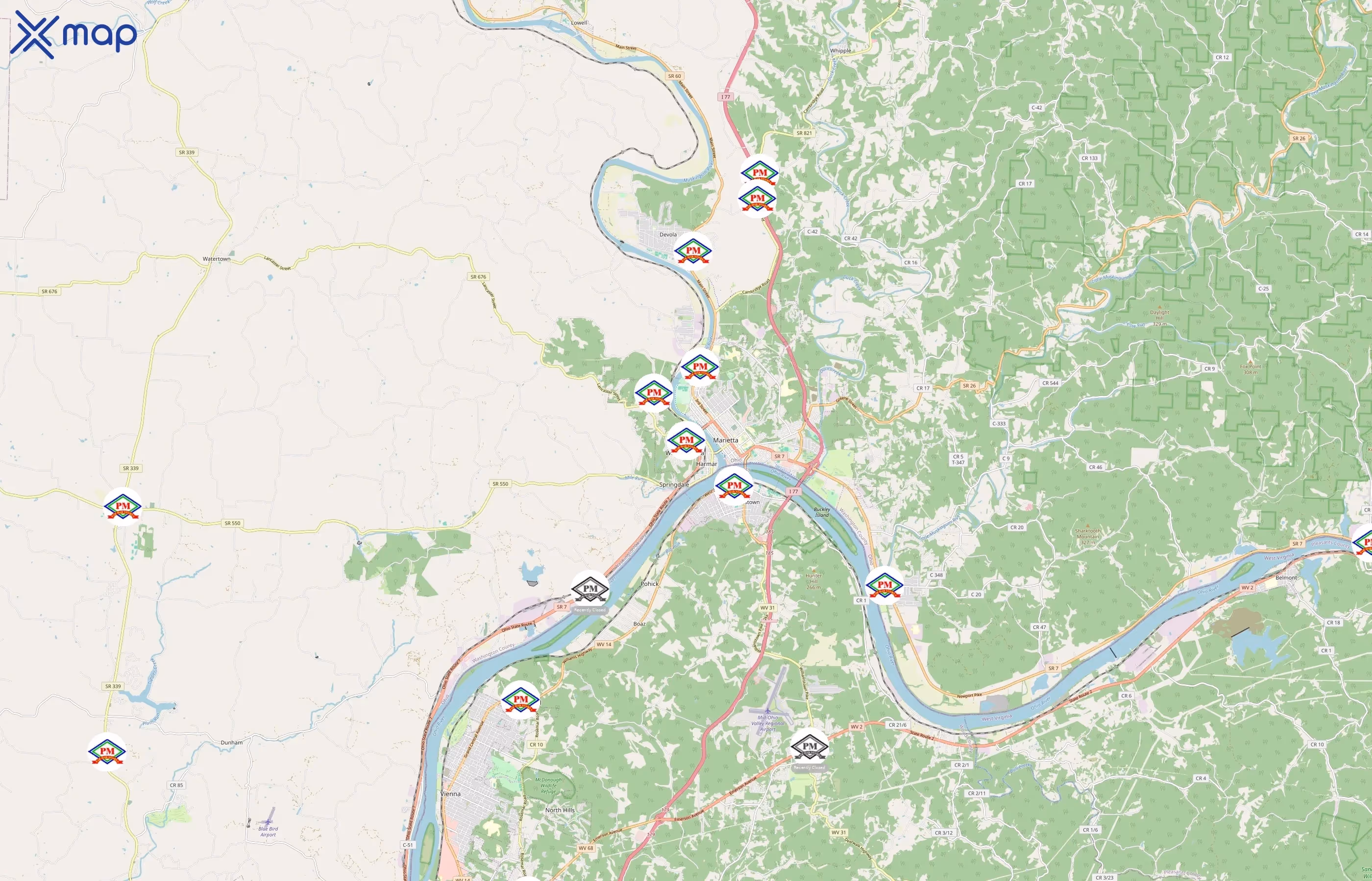 Par Mar Stores area coverage