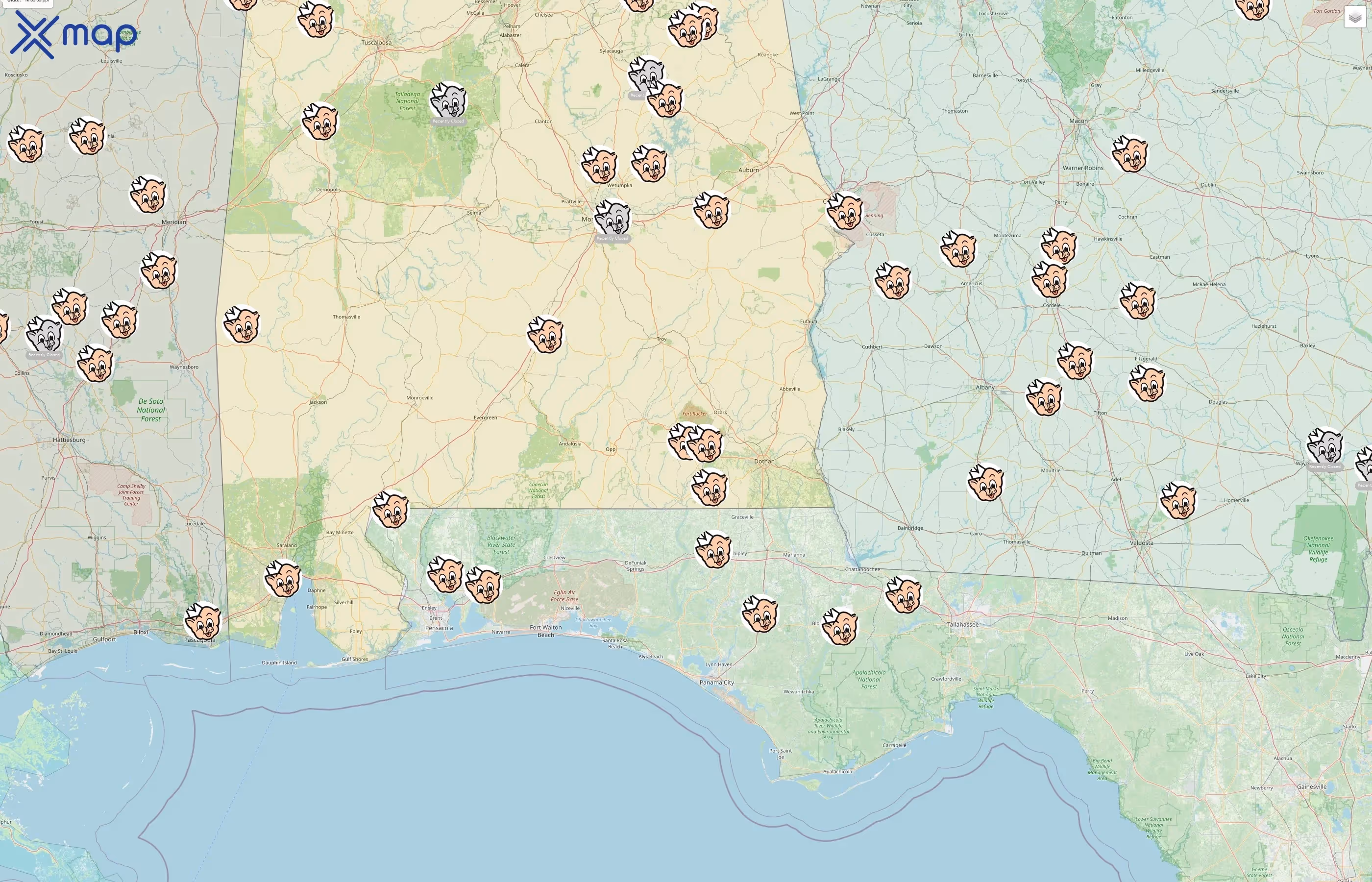 Piggly Wiggly street hotspots
