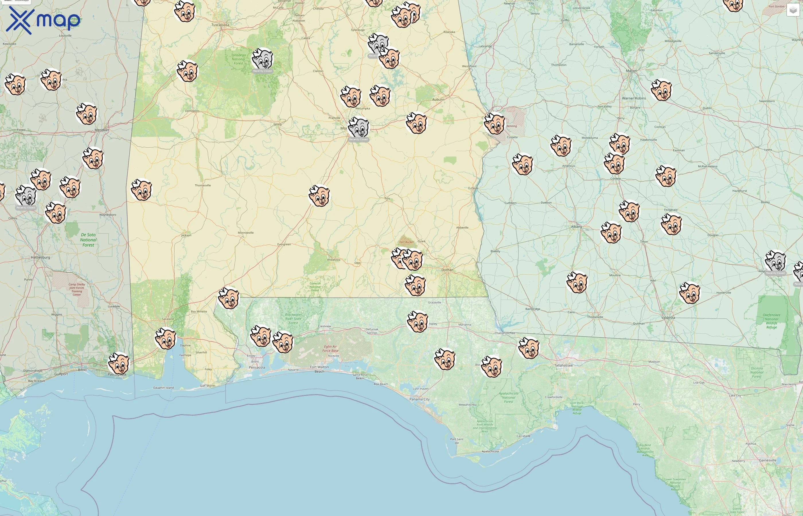 Piggly Wiggly street hotspots