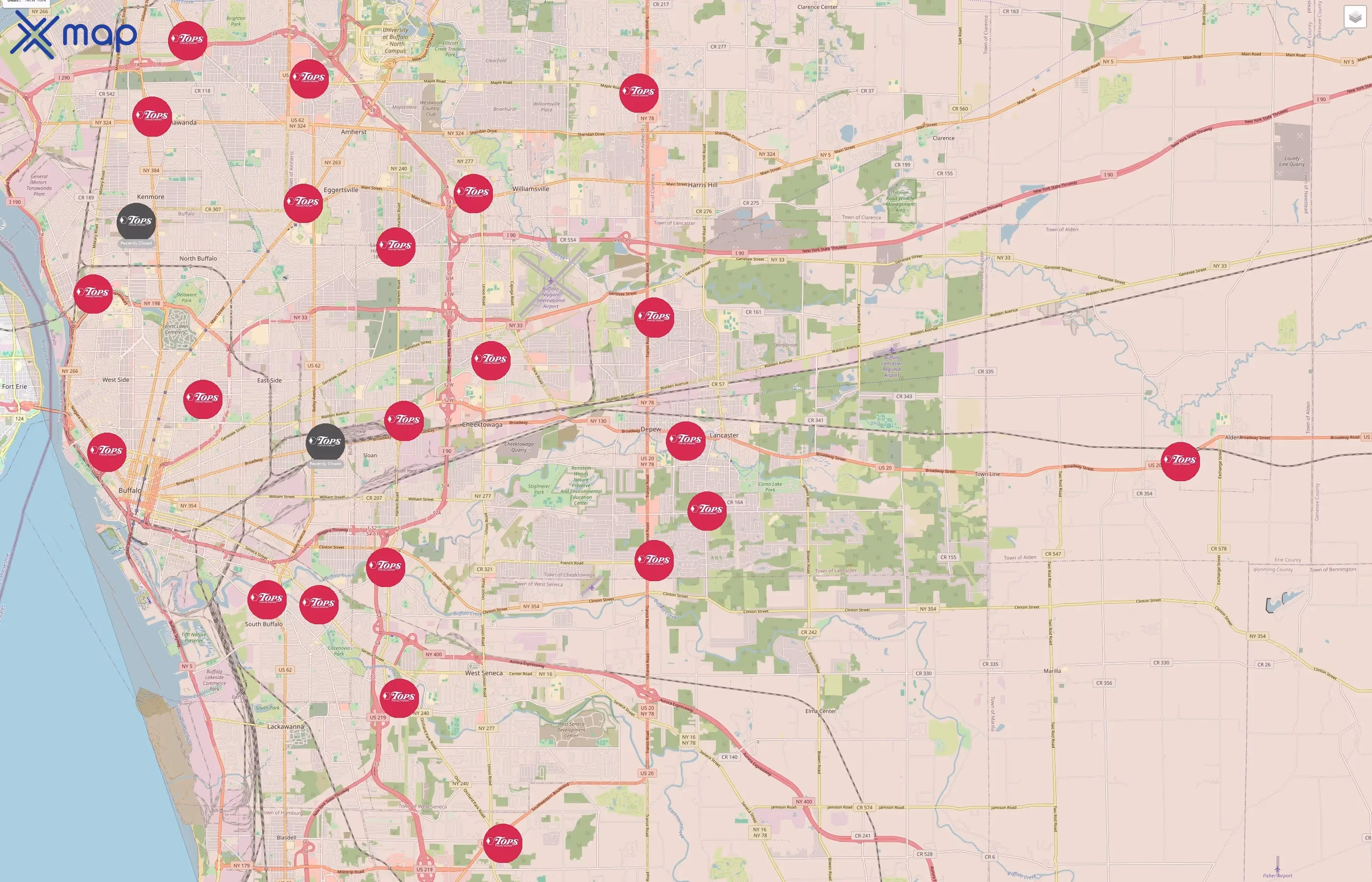 Tops Friendly Markets traffic data
