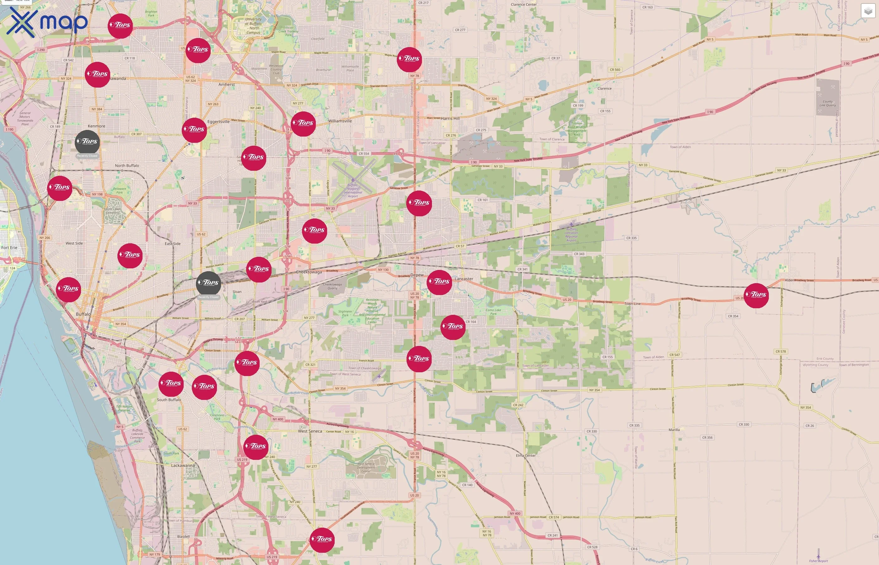 Tops Friendly Markets traffic data