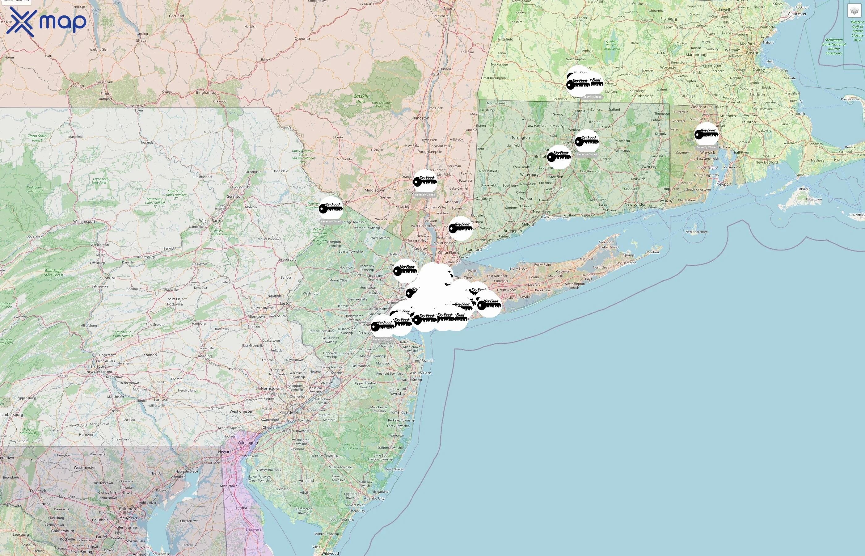 Key Food street hotspots