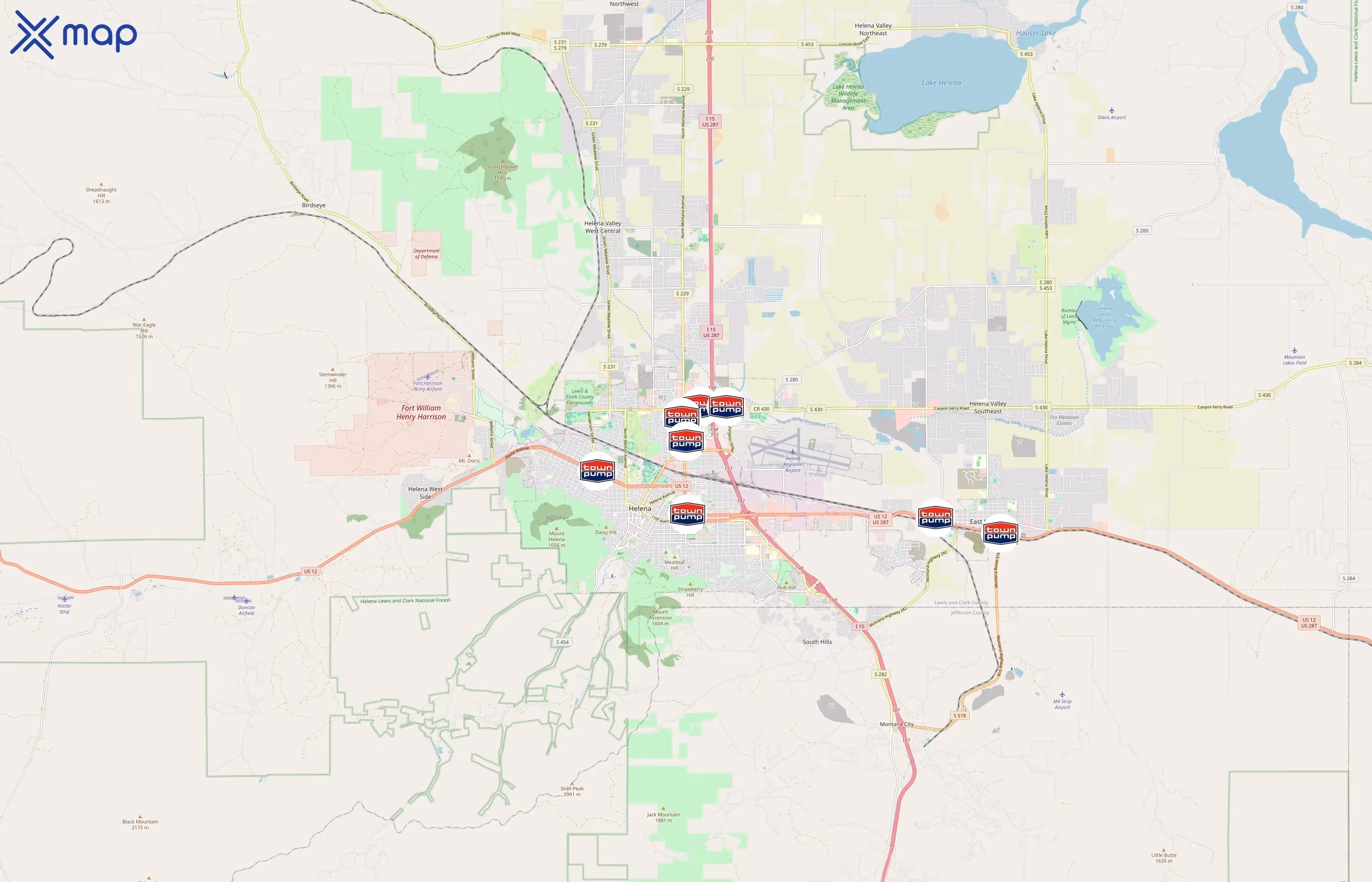 Town Pump area coverage